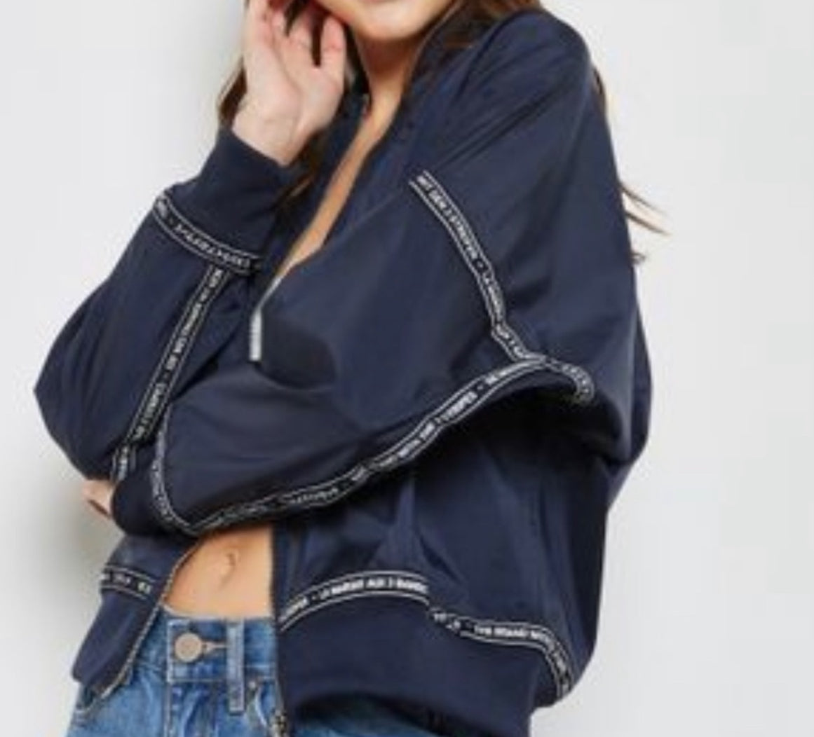 #18 Reduced! Adidas women’s reversible navy jacket women’s size S/M