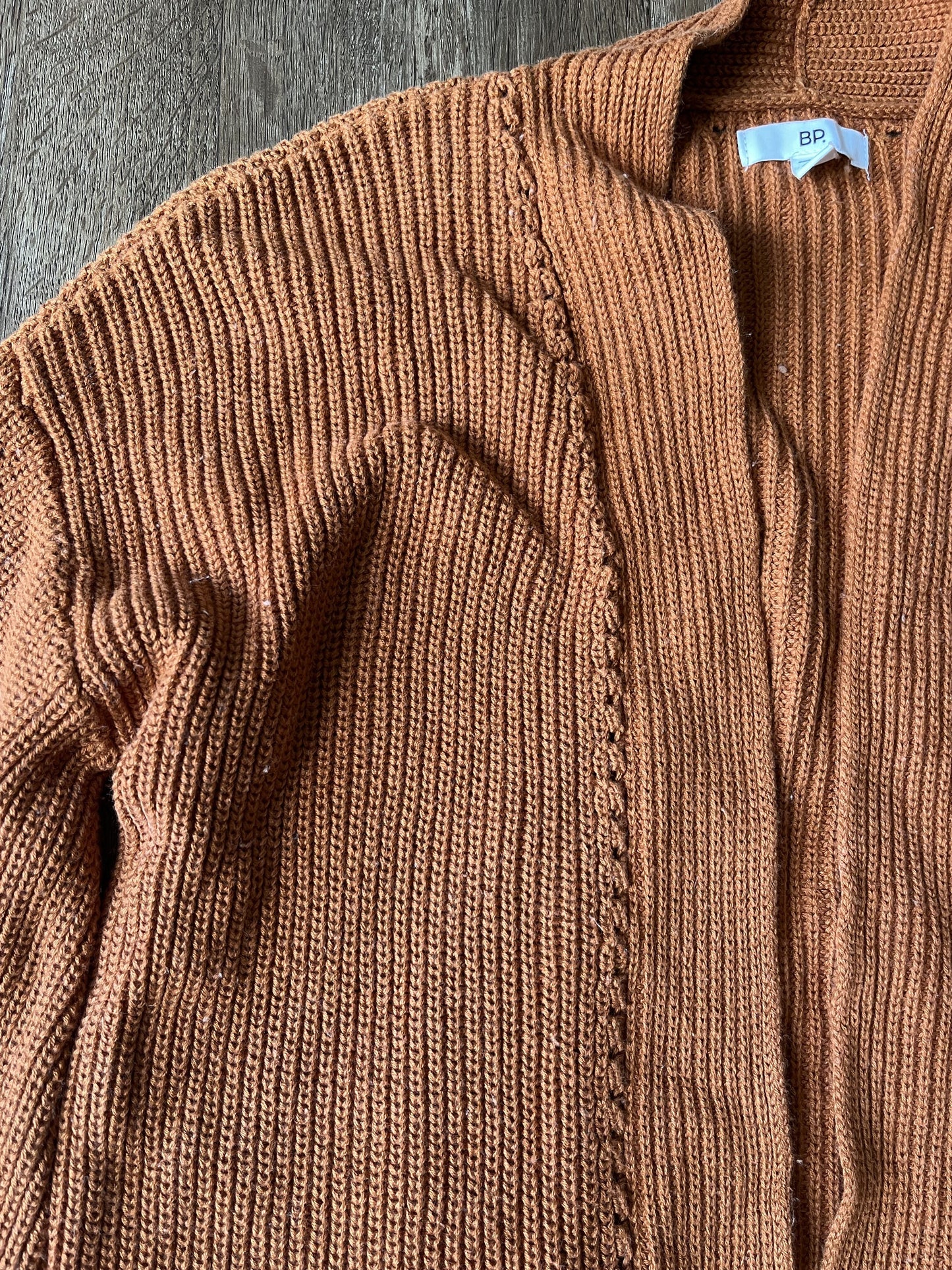 #124 BP Burnt Orange Women's Open Front Cardigan Size S