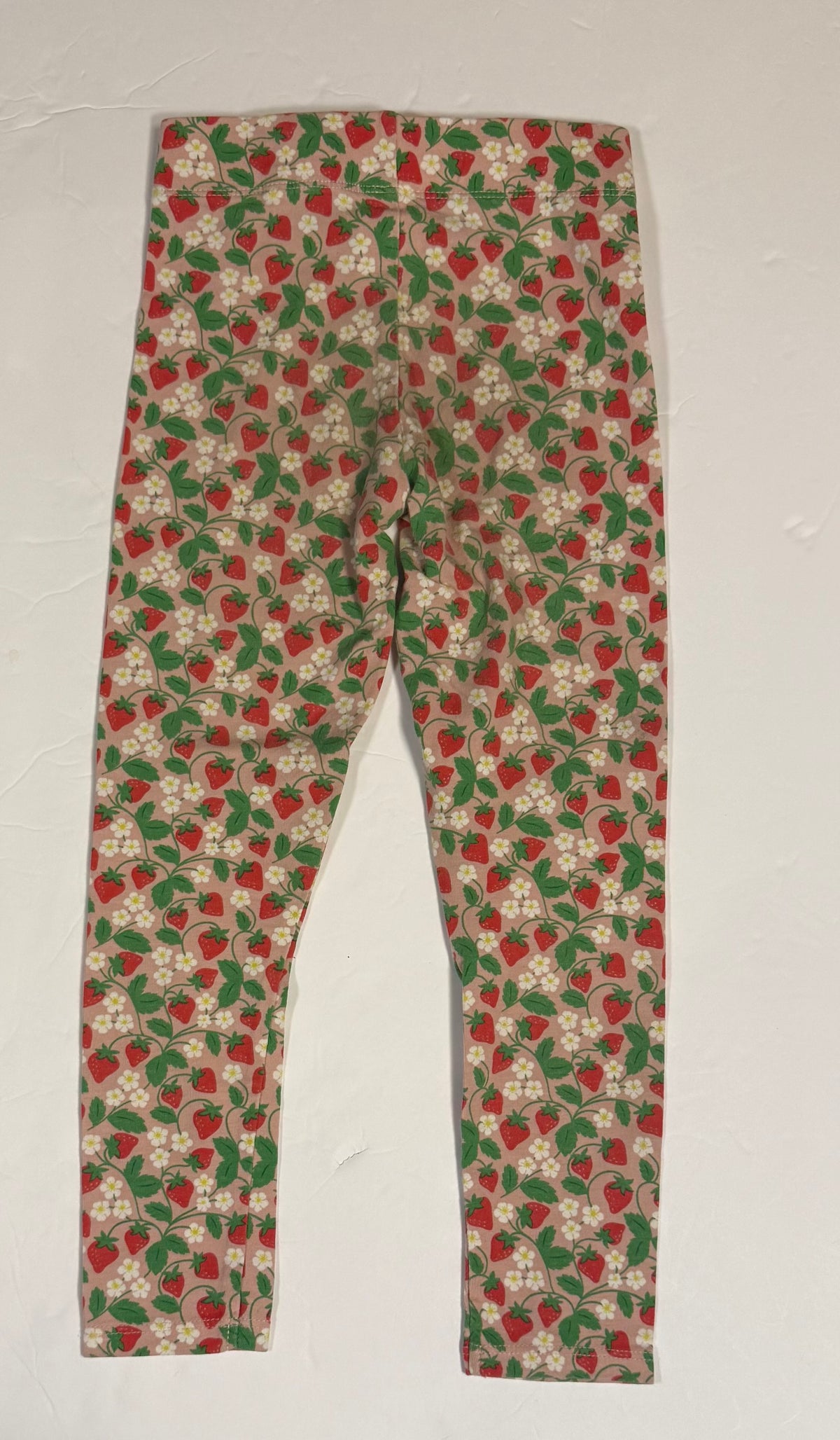#141 Girls 5-6Y Mini Boden Strawberry Applique Legging