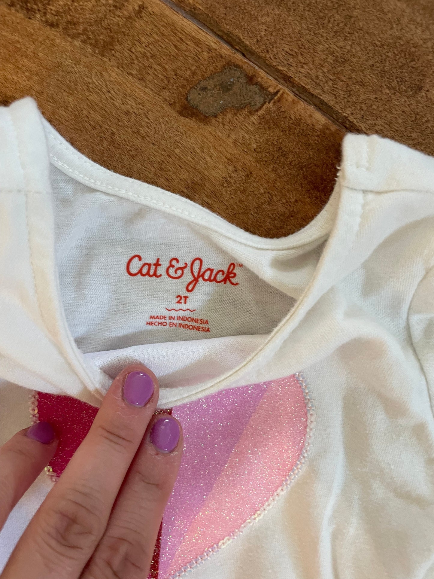 #199 Girls Cat and Jack heart tulle dress size 2T EUC