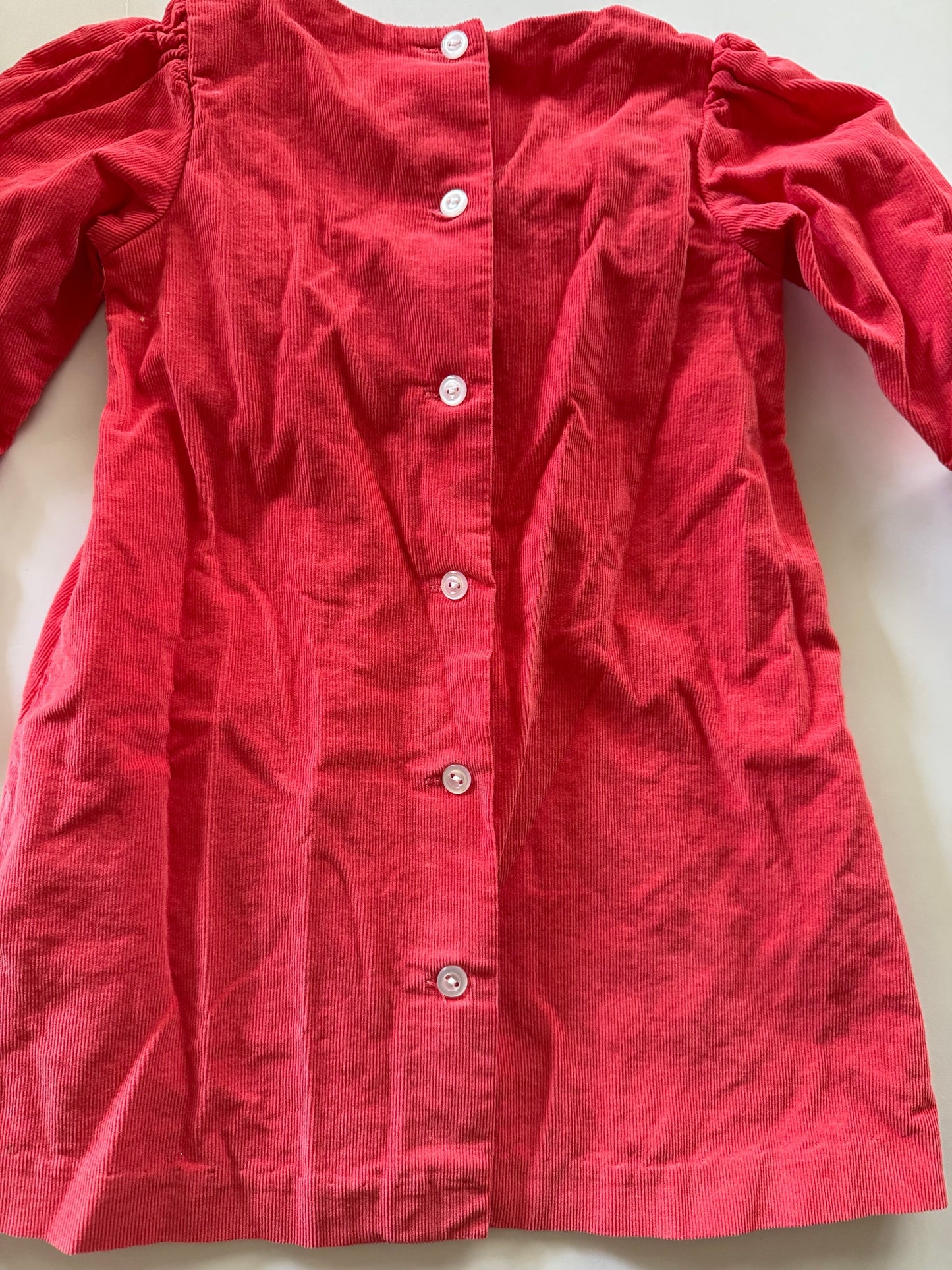 REDUCED #92 Girls 2 t red boutique dress button detail. “ A”