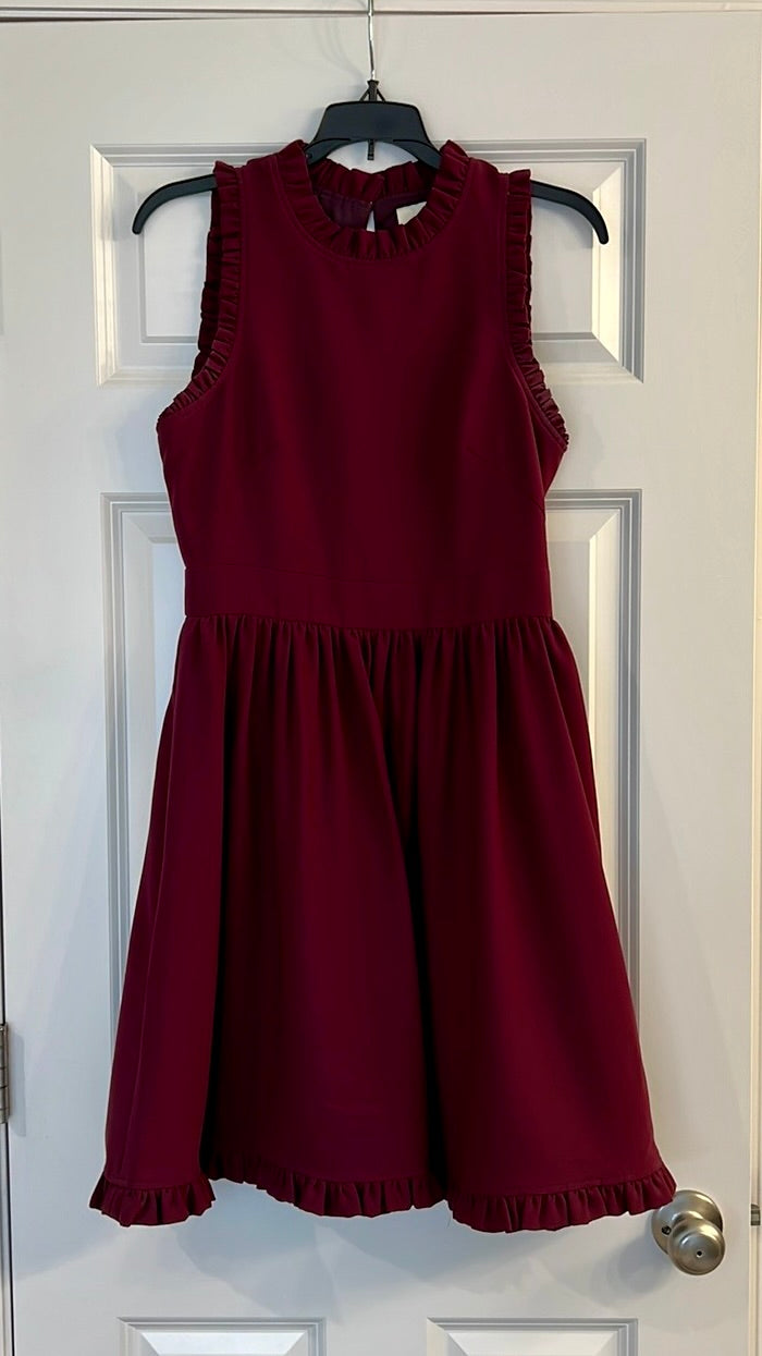 #173-Kate Spade Ruffle Trim Fit & Flare dress women's size 4