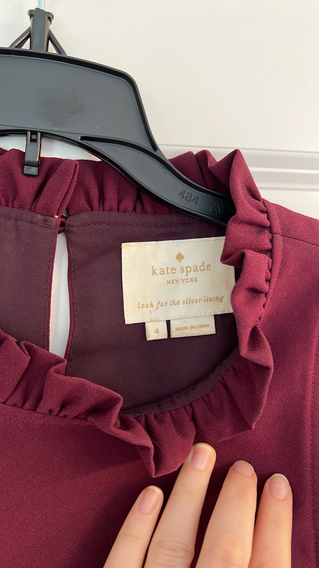 #173-Kate Spade Ruffle Trim Fit & Flare dress women's size 4