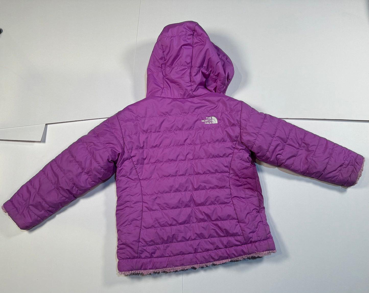 #180 Girls 4T The North Face Purple Reversible Down Jacket