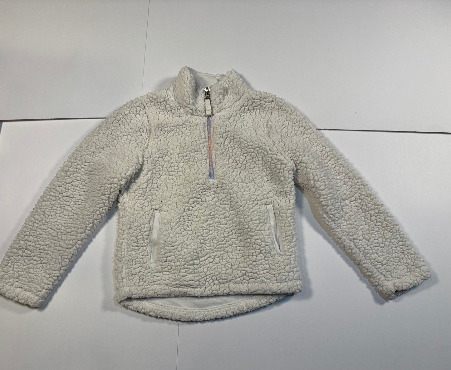 #180 Girls XXS (4-5) DSG Cream Fleece Quarter Zip (2 available)