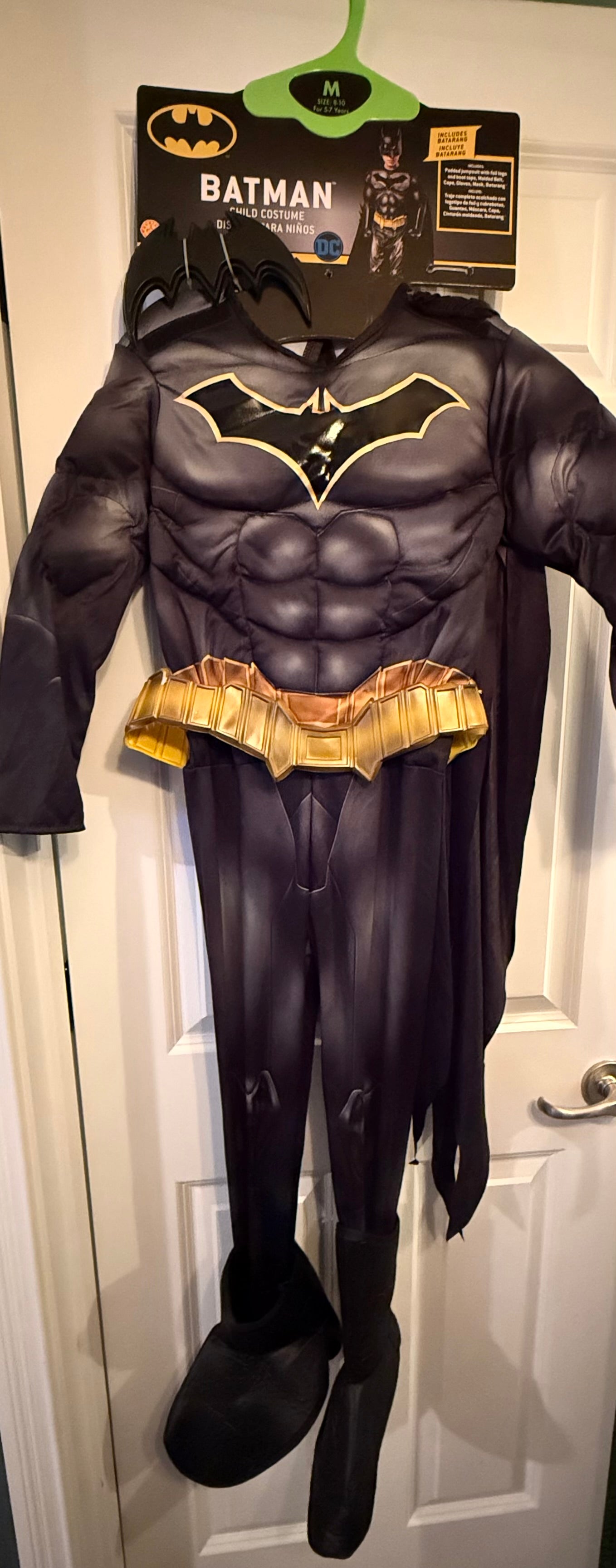 #180 NWT Rubies Medium (8-10) for Kids 5-7 Years old DC Comics Batman Costume