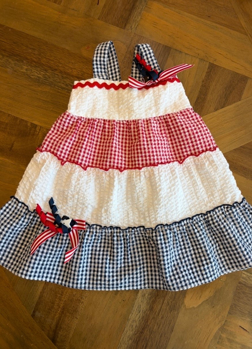 Seller 22 red white and blue dress 12 month