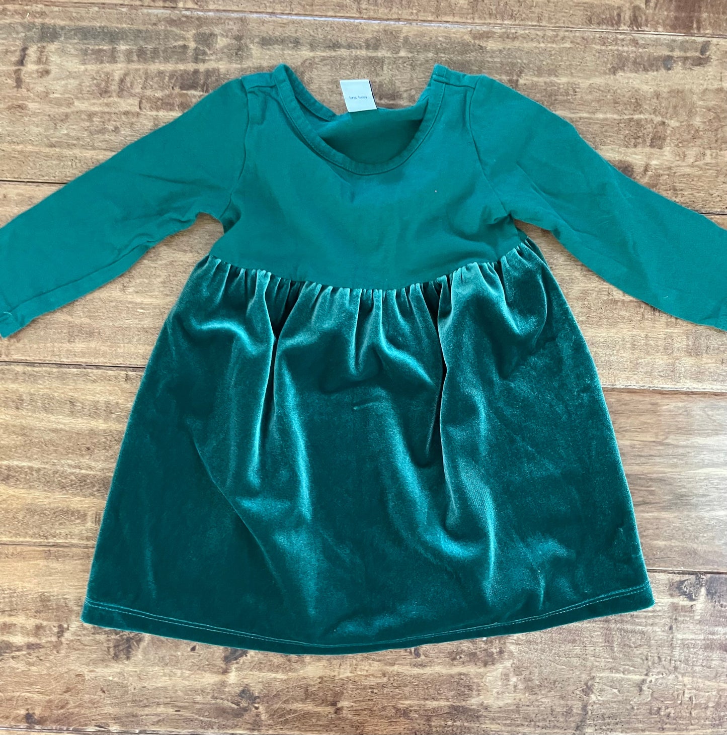 #199 REDUCED Girls old navy green dress size 12-18 months EUC