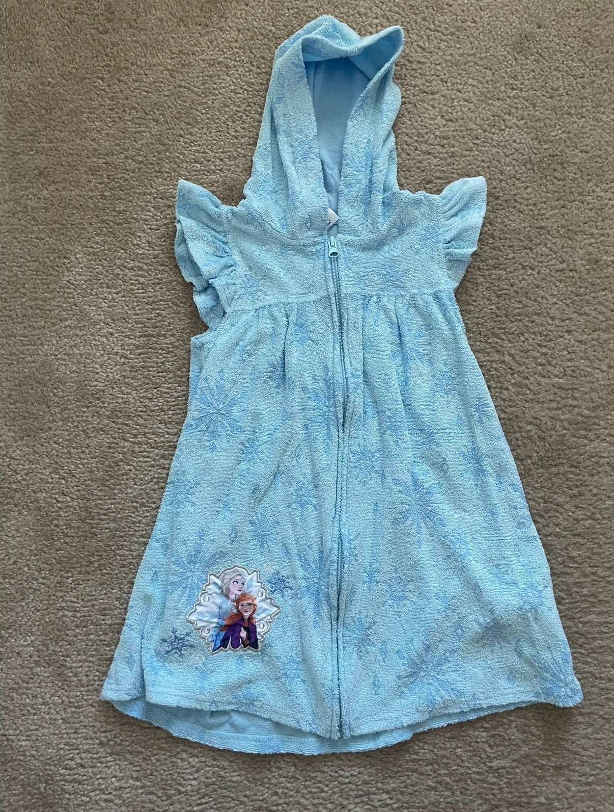 Seller 71: Frozen girls size 5/6 swim suits coverup