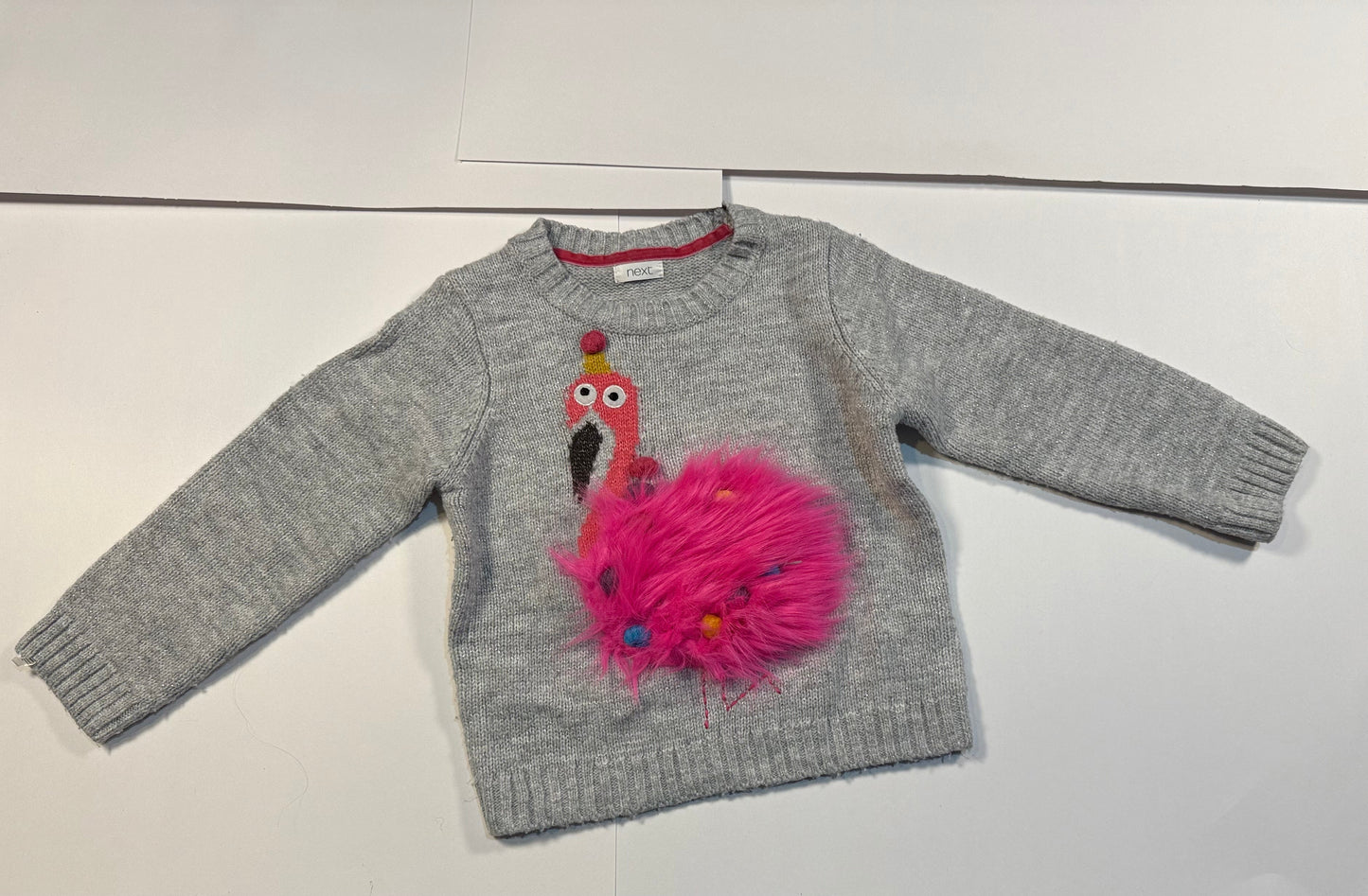 #180 Girls 4 NEXT Flamingo Sweater