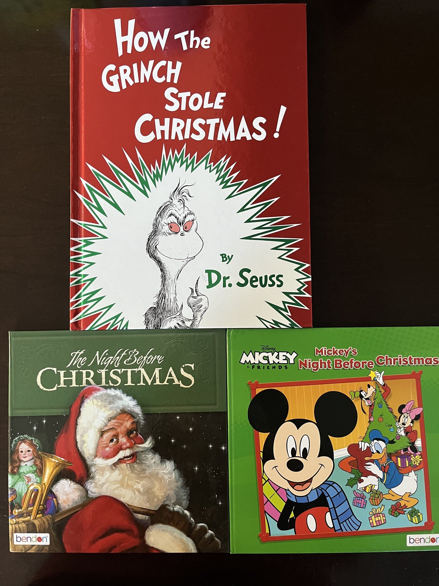 #124 *Reduced* EUC Christmas Books: How the Grinch Stole Christmas, The Night Before Christmas, and Mickey's Night Before Christmas