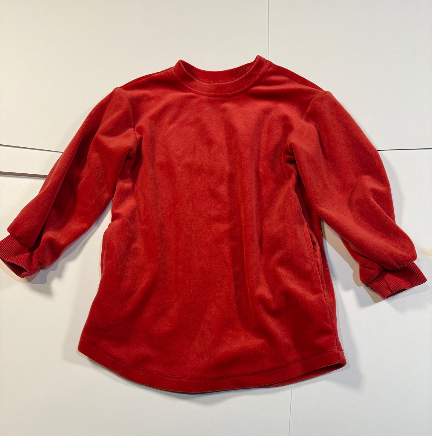 #180 Girls 100 US 4 Hanna Andersson Red Velour Dress