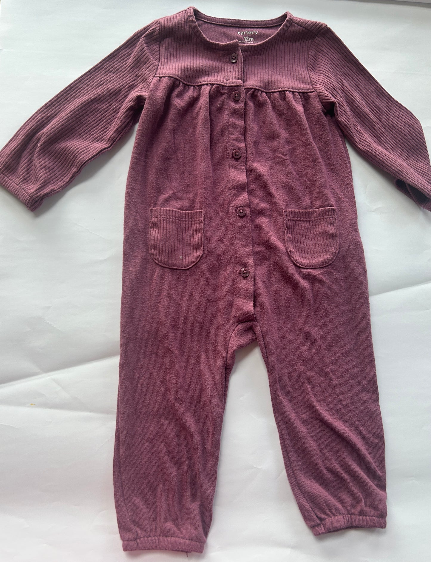 #35 knit romper 12 months Carter's
