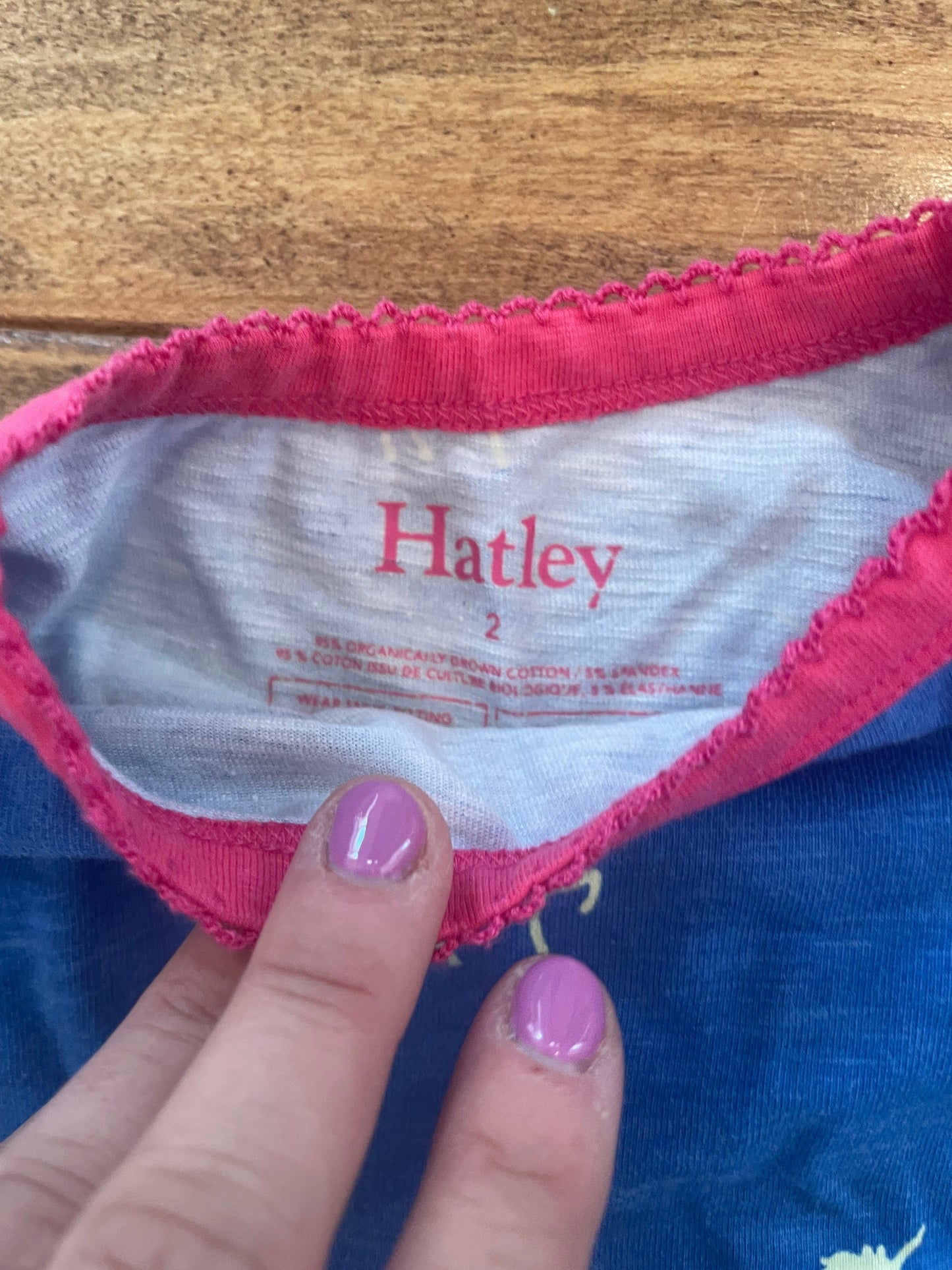 #199 Girls Hatley unicorn pajamas size 2 EUC