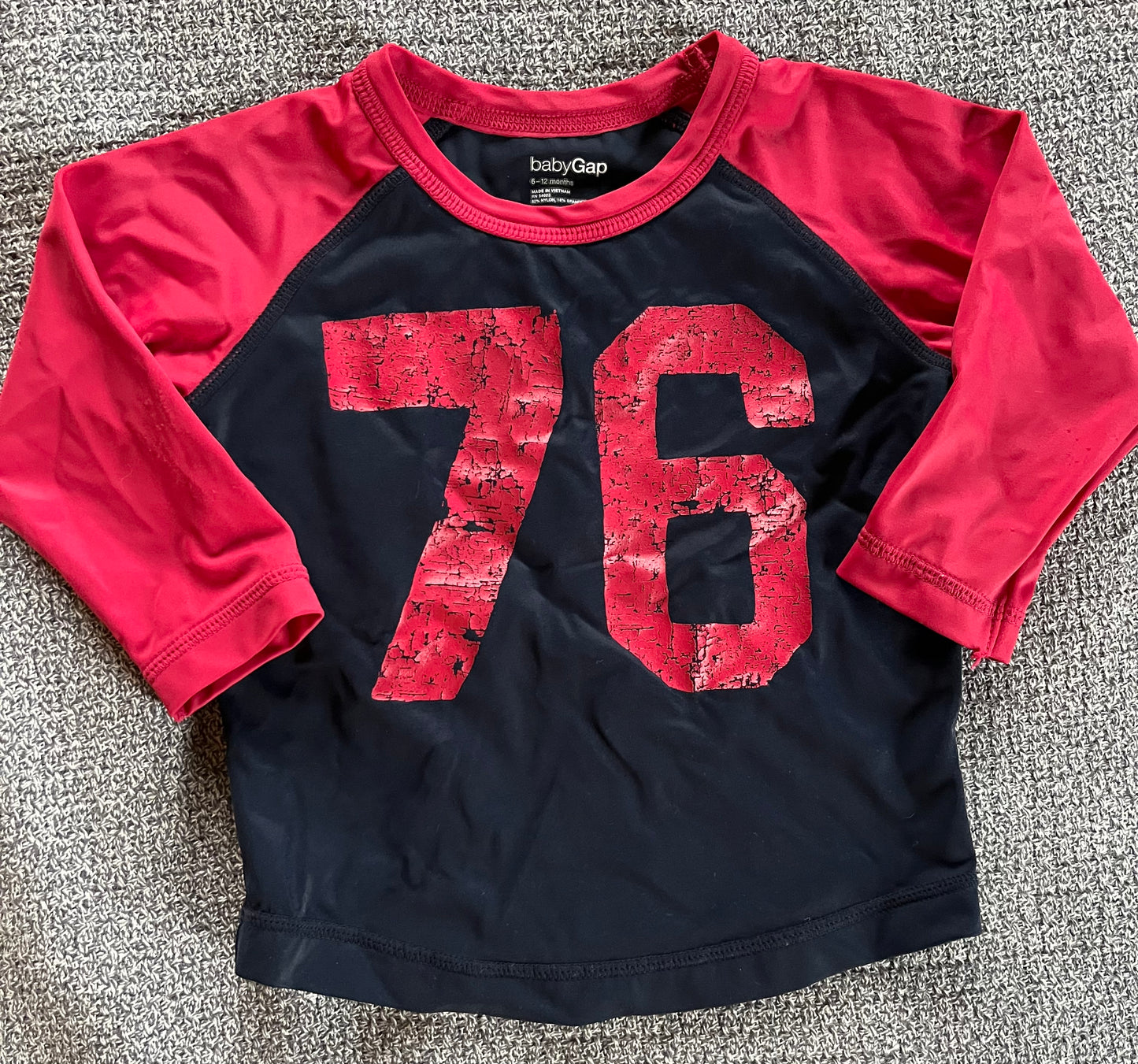 Seller #13 Baby Gap size 6-12 months swim rashguard boys