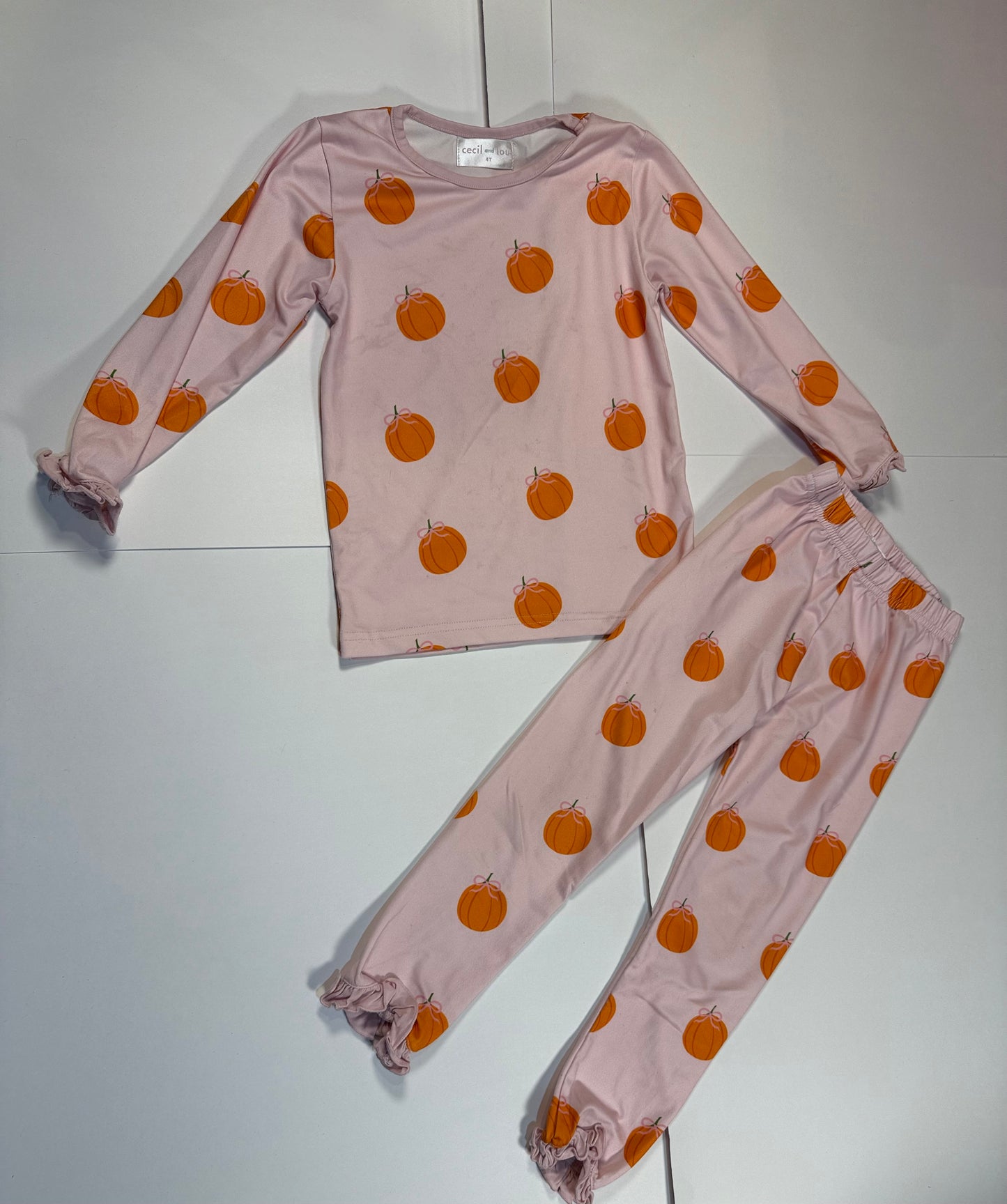 #180 Girls 4 Cecil and Lou Pink Pumpkins (2 of 2 available)