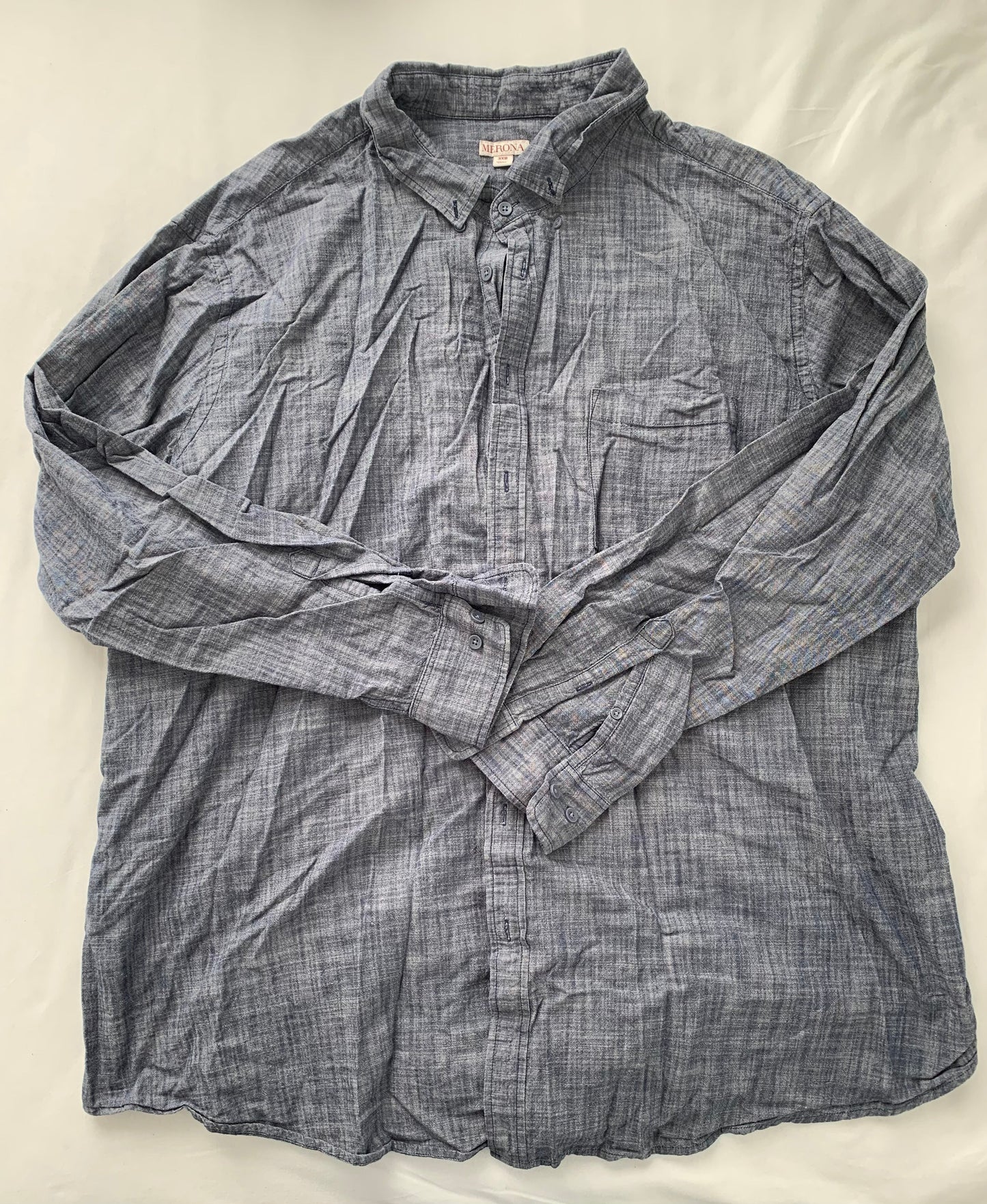 Seller #204 Men’s 3X Blue Chambray Shirt