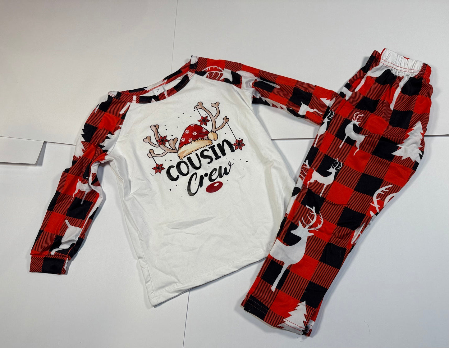 #180 Unisex 3-4Y Boy/Girl Cousin Crew Reindeer Pajama