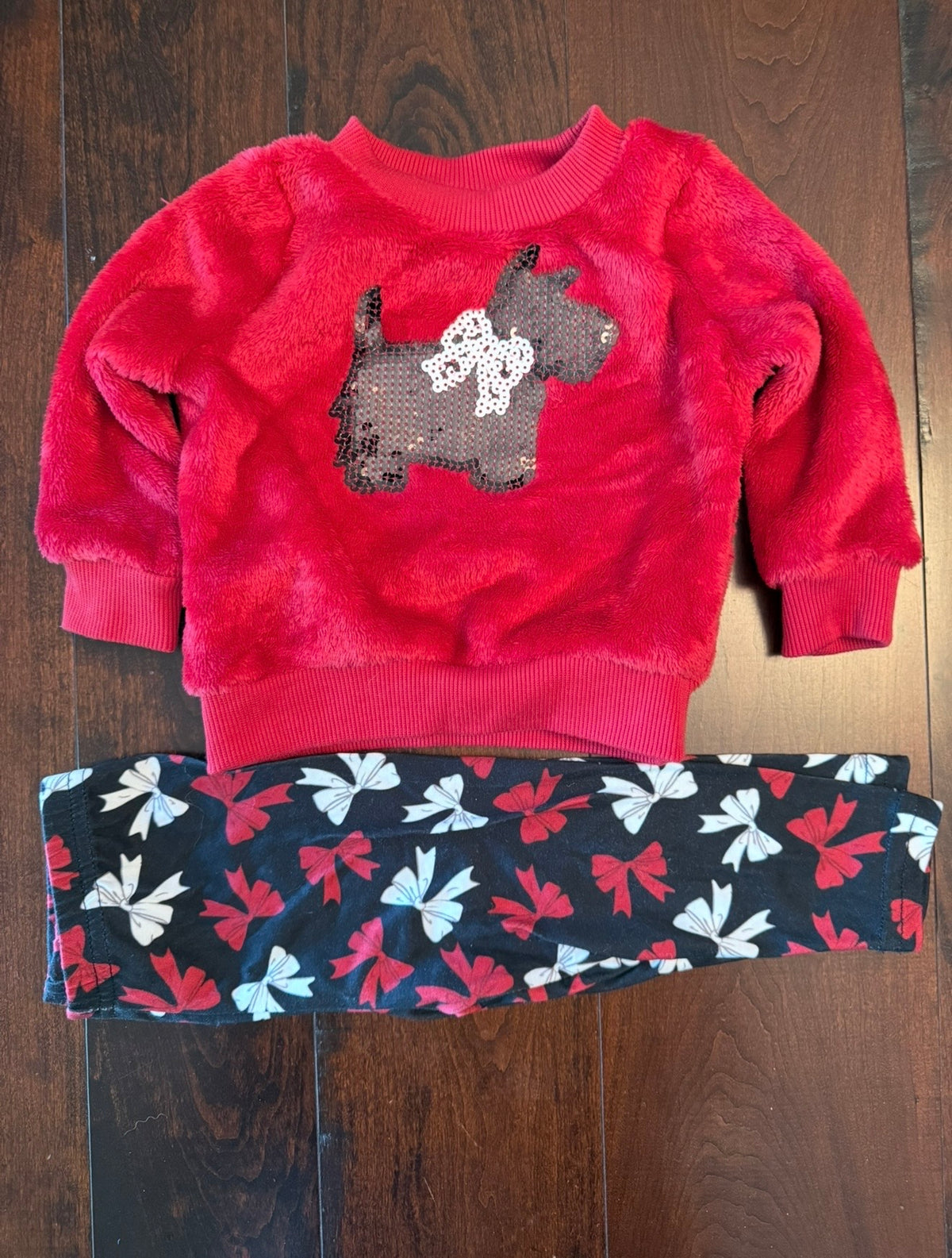 #28 Just Lizzy Dog/Bow Outfit - Girls 12 Months