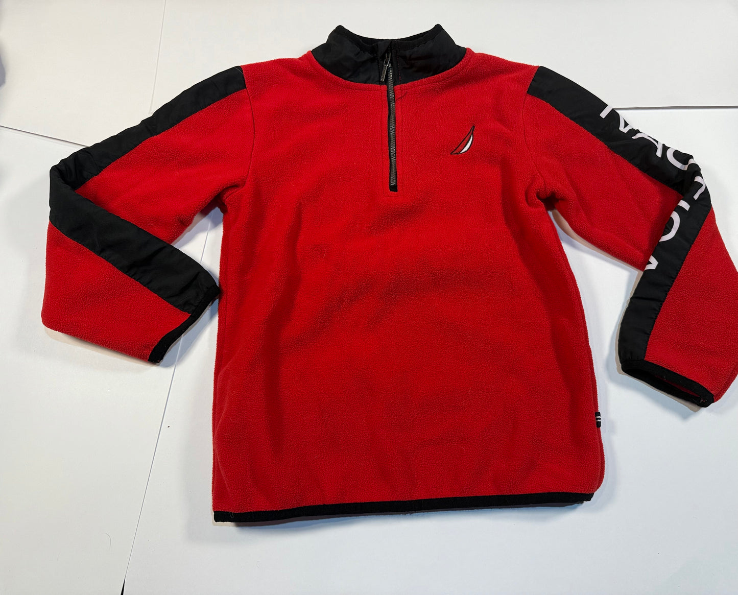 #180 Boys 7 Nautica Fleece Quarter Zip