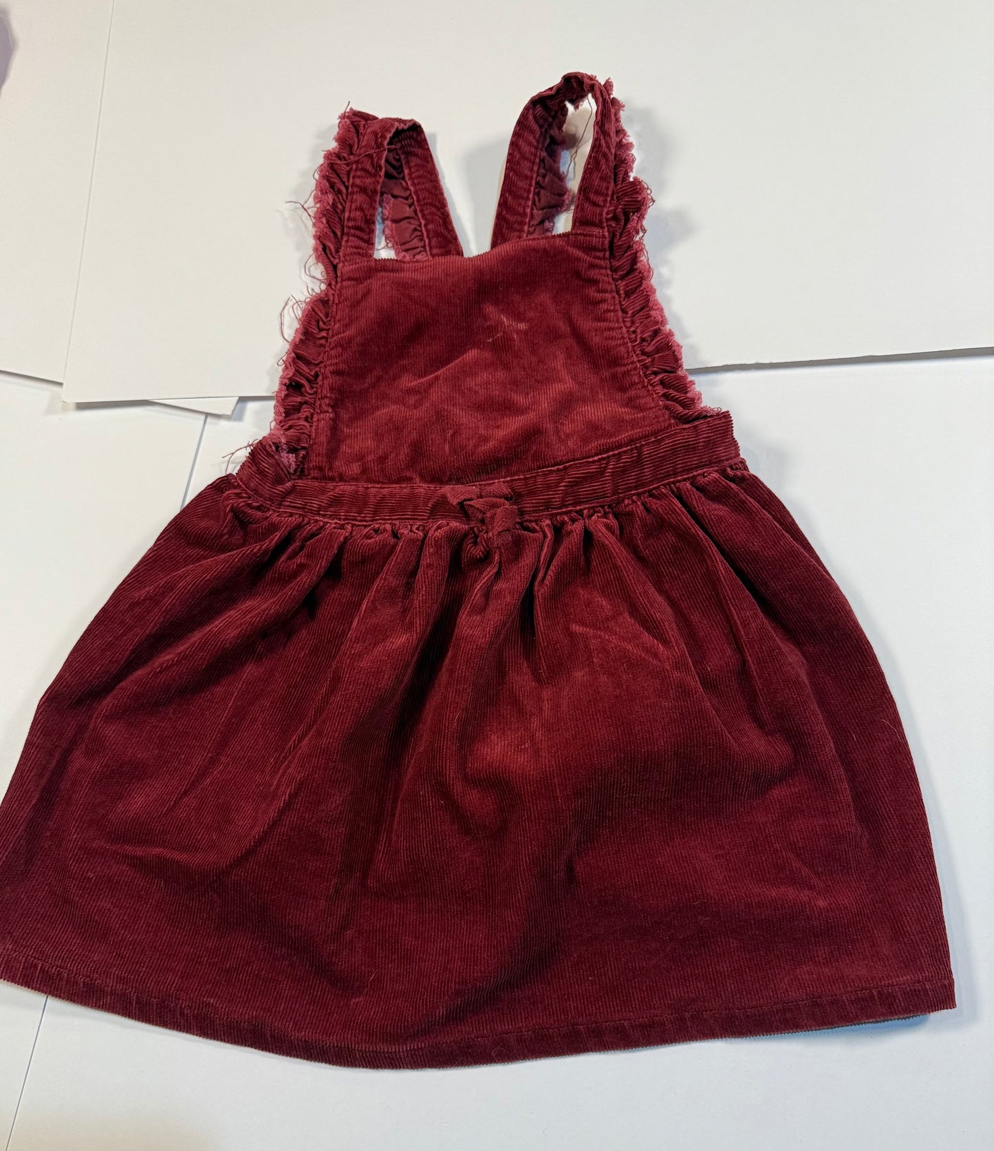 #180 Girls 4 Cat and Jack Red Corduroy Jumper