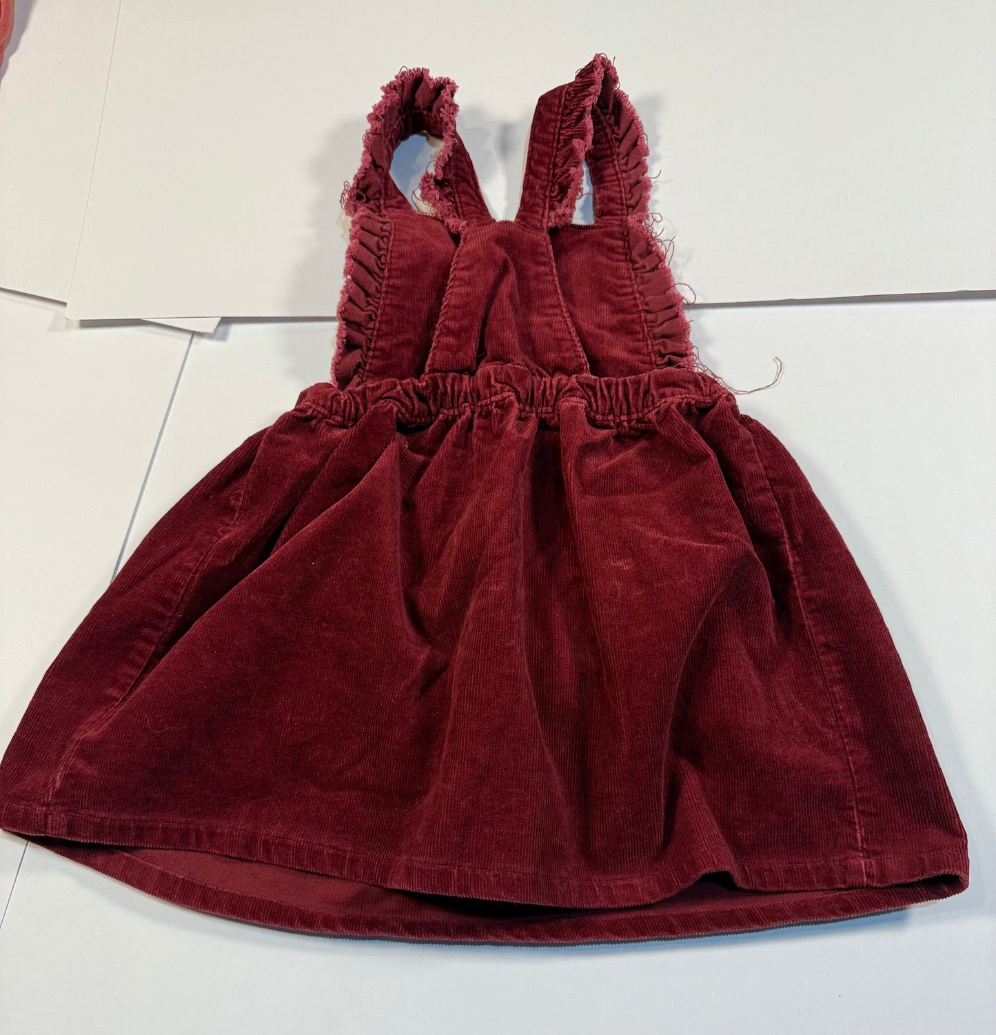 #180 Girls 4 Cat and Jack Red Corduroy Jumper