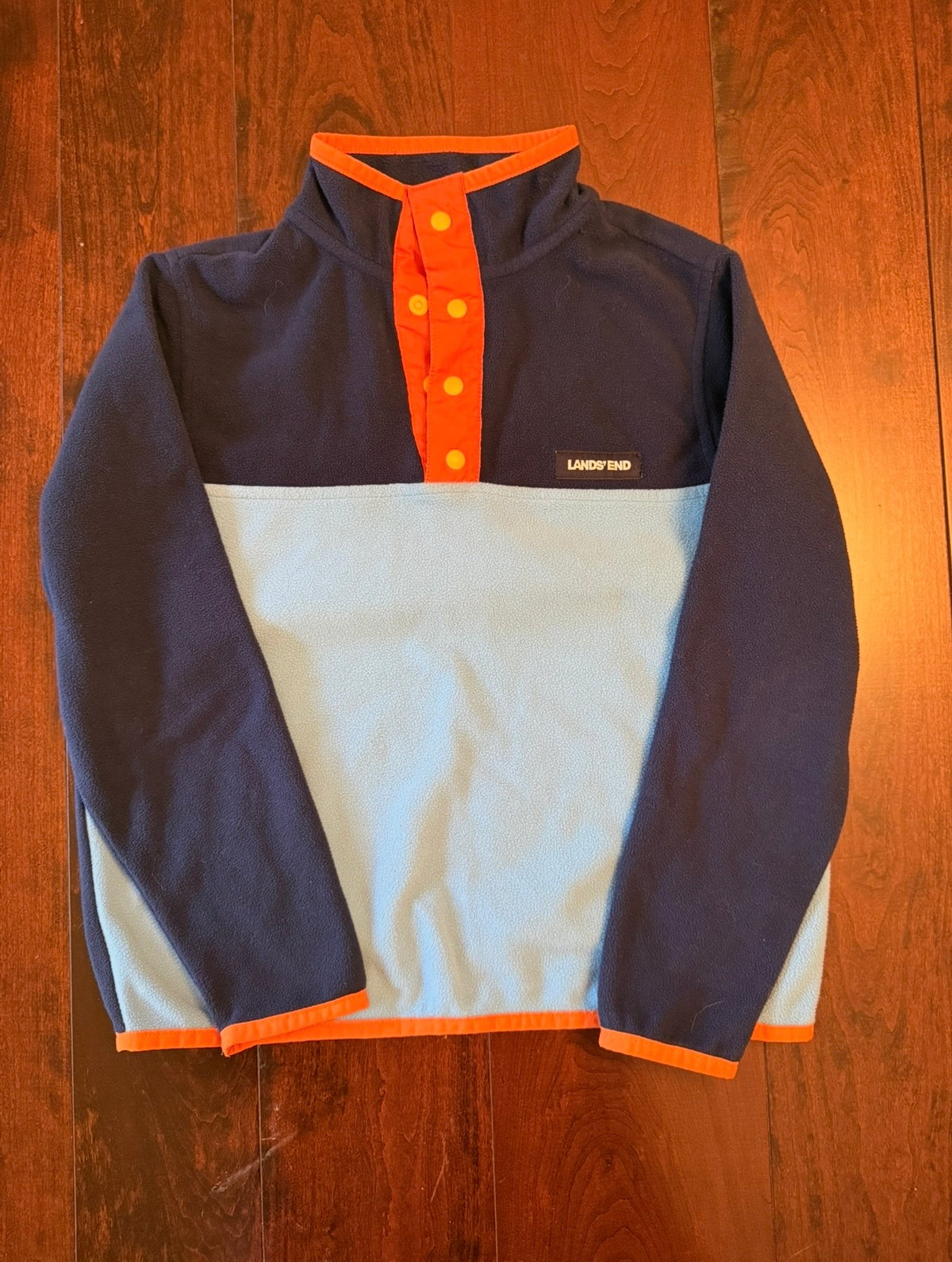 #28 Lands' End 3/4 Zip Fleece Pullover - Boys Small 8