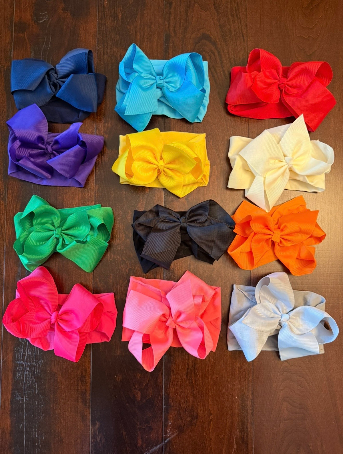#28 Assorted Rainbow Headband/Wrap Bows - Infant/Toddler