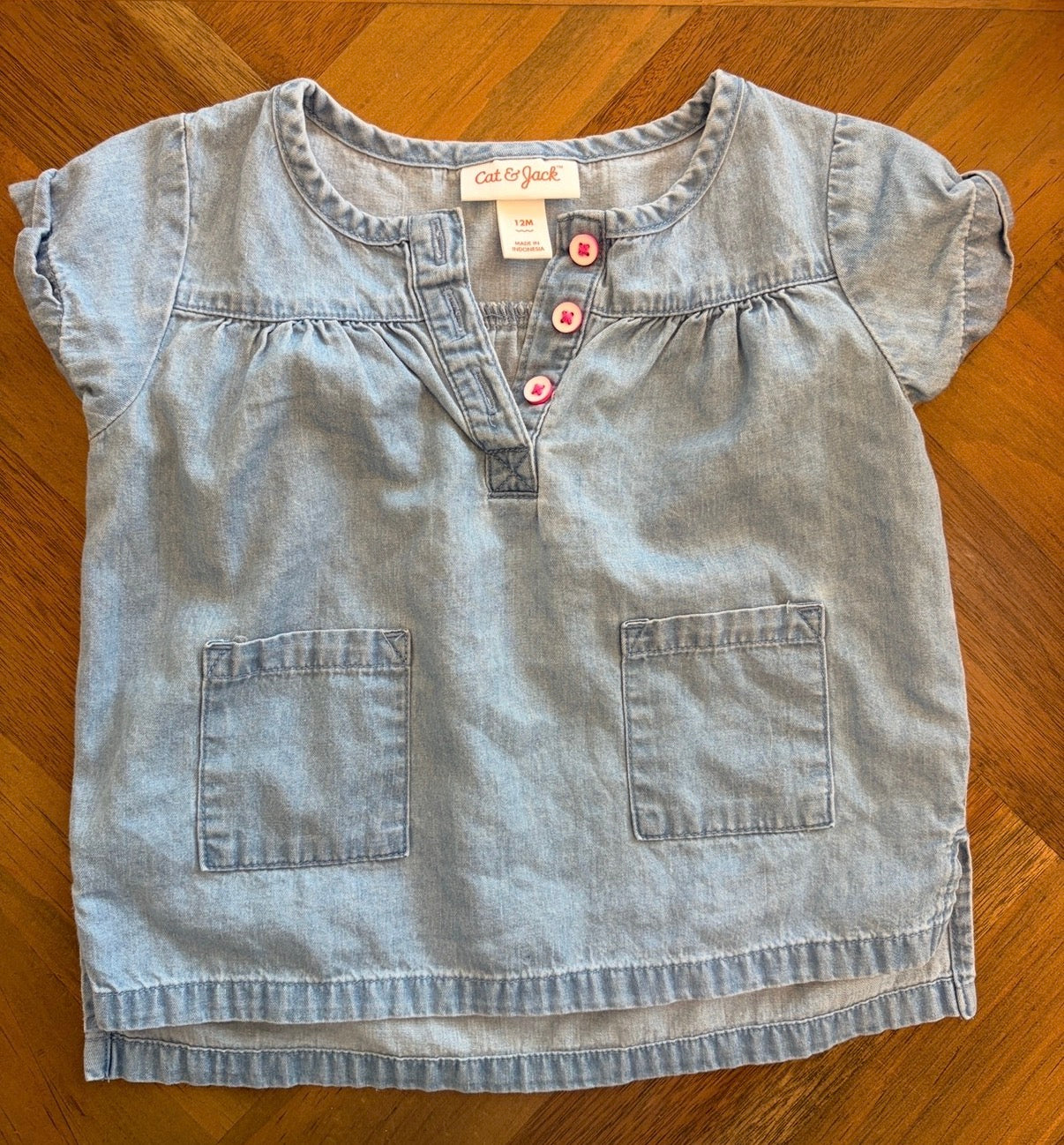 Seller 22 cat and jack chambray top 12 month