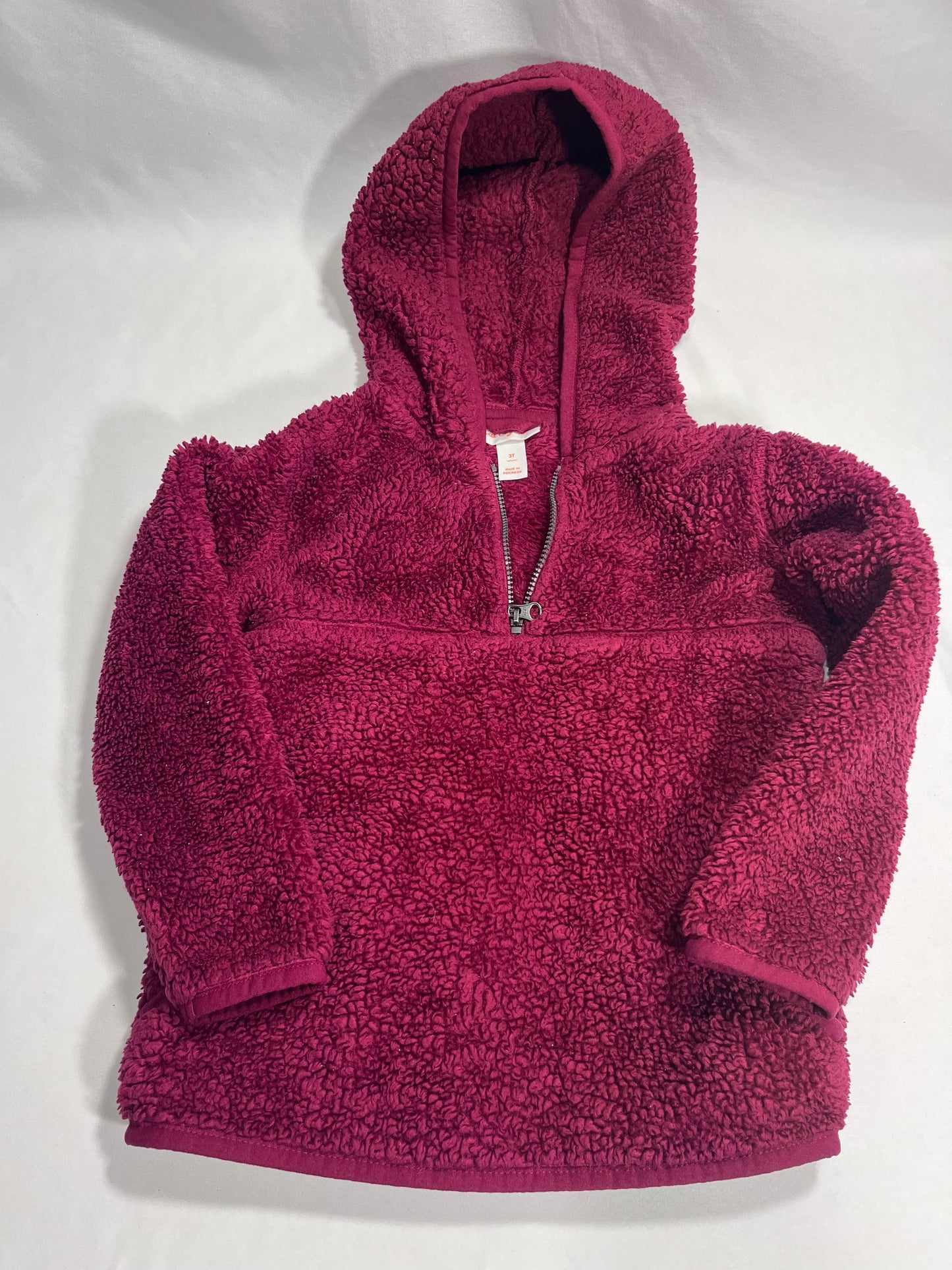 #150 toddler 3t cat and jack Sherpa maroon