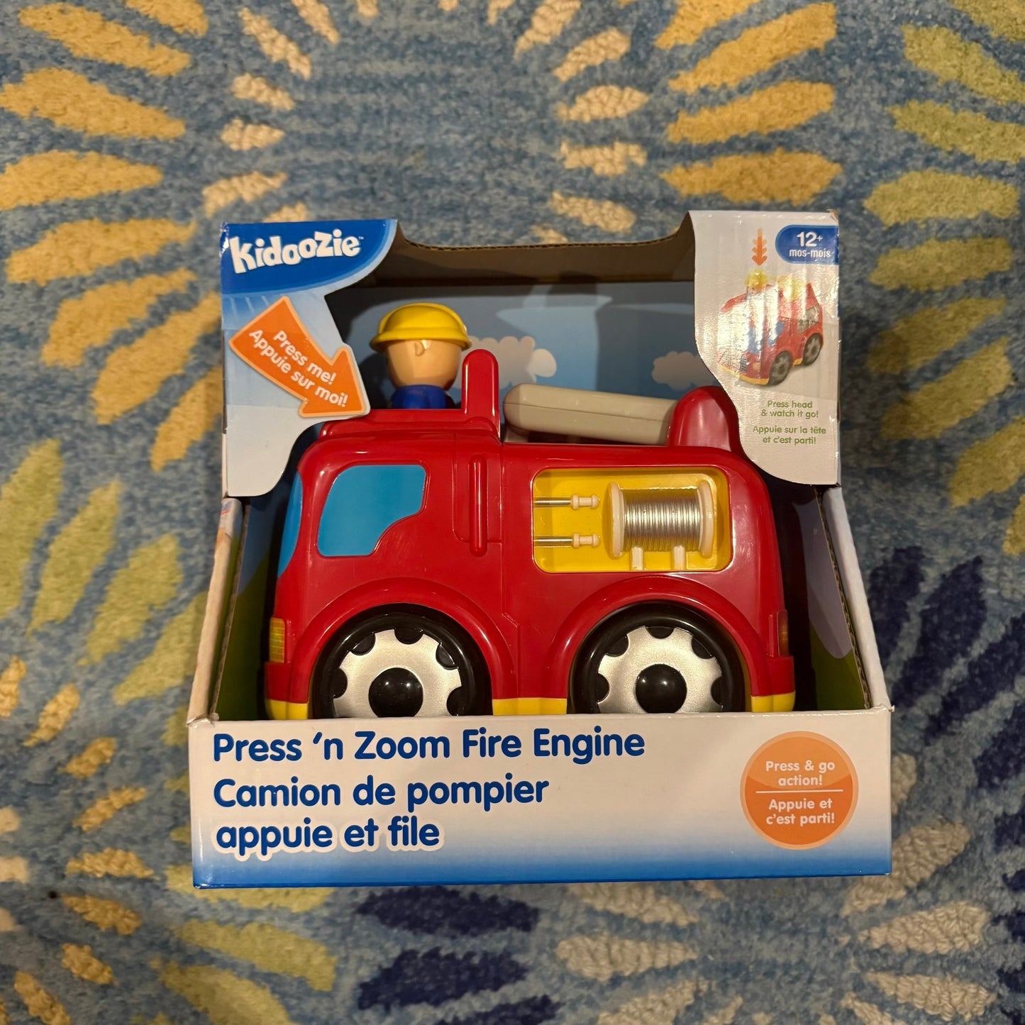 Seller 98 Kidoozie Press ‘n Zoom Fire Engine NWT