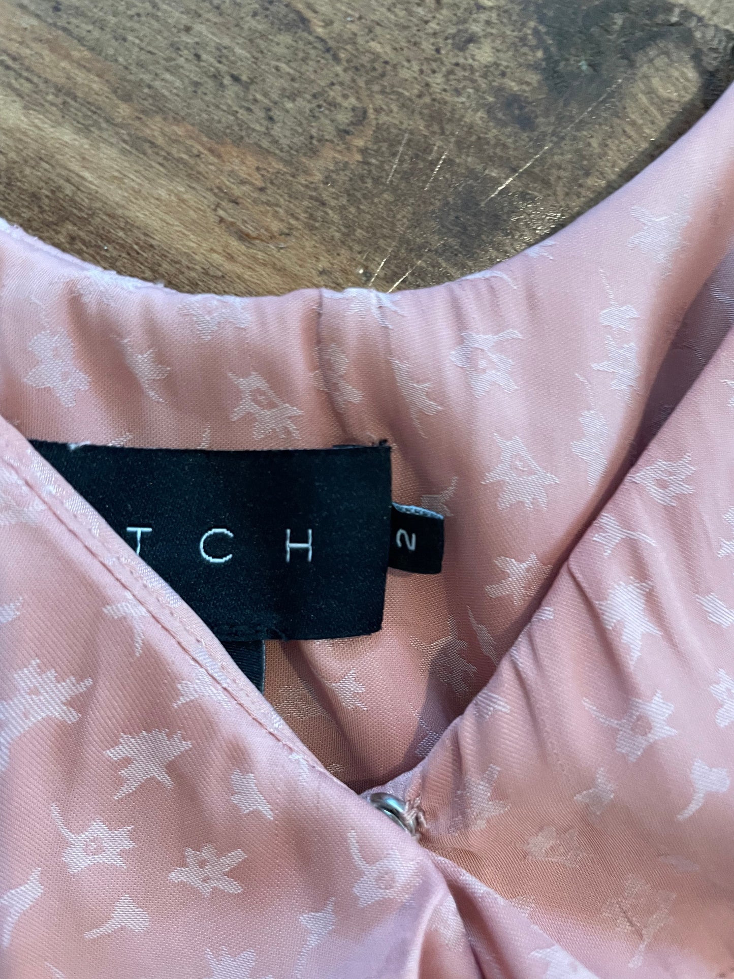 #199 REDUCED Maternity Hatch pink silk dress size 2(4-6) EUC