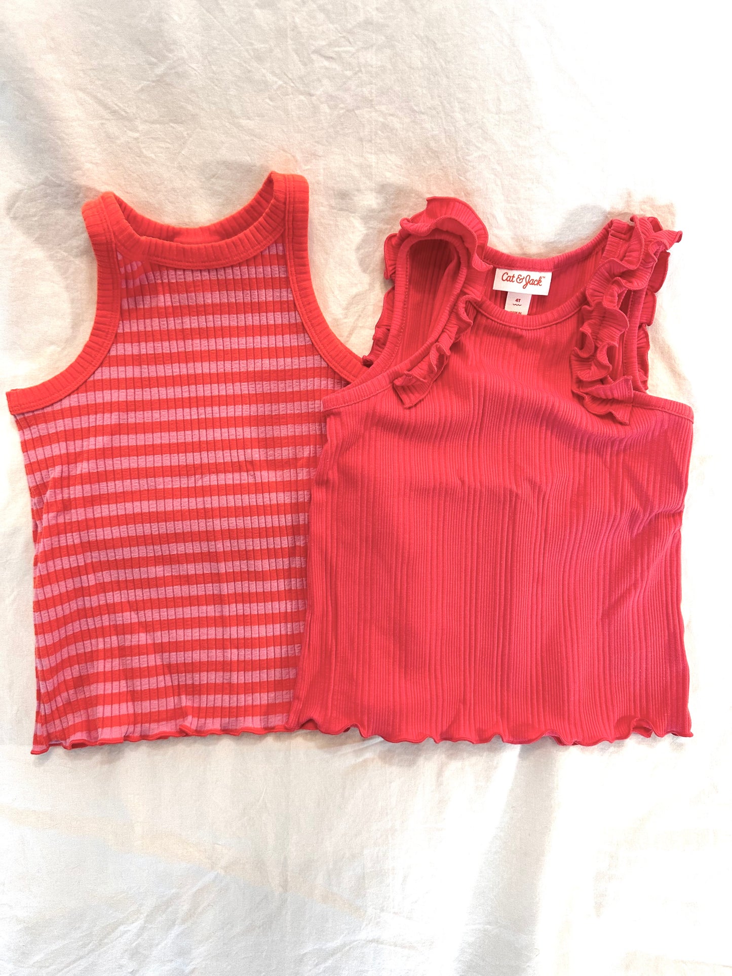 #30 Cat & Jack Pink Tank Bundle - sz 4T EUC