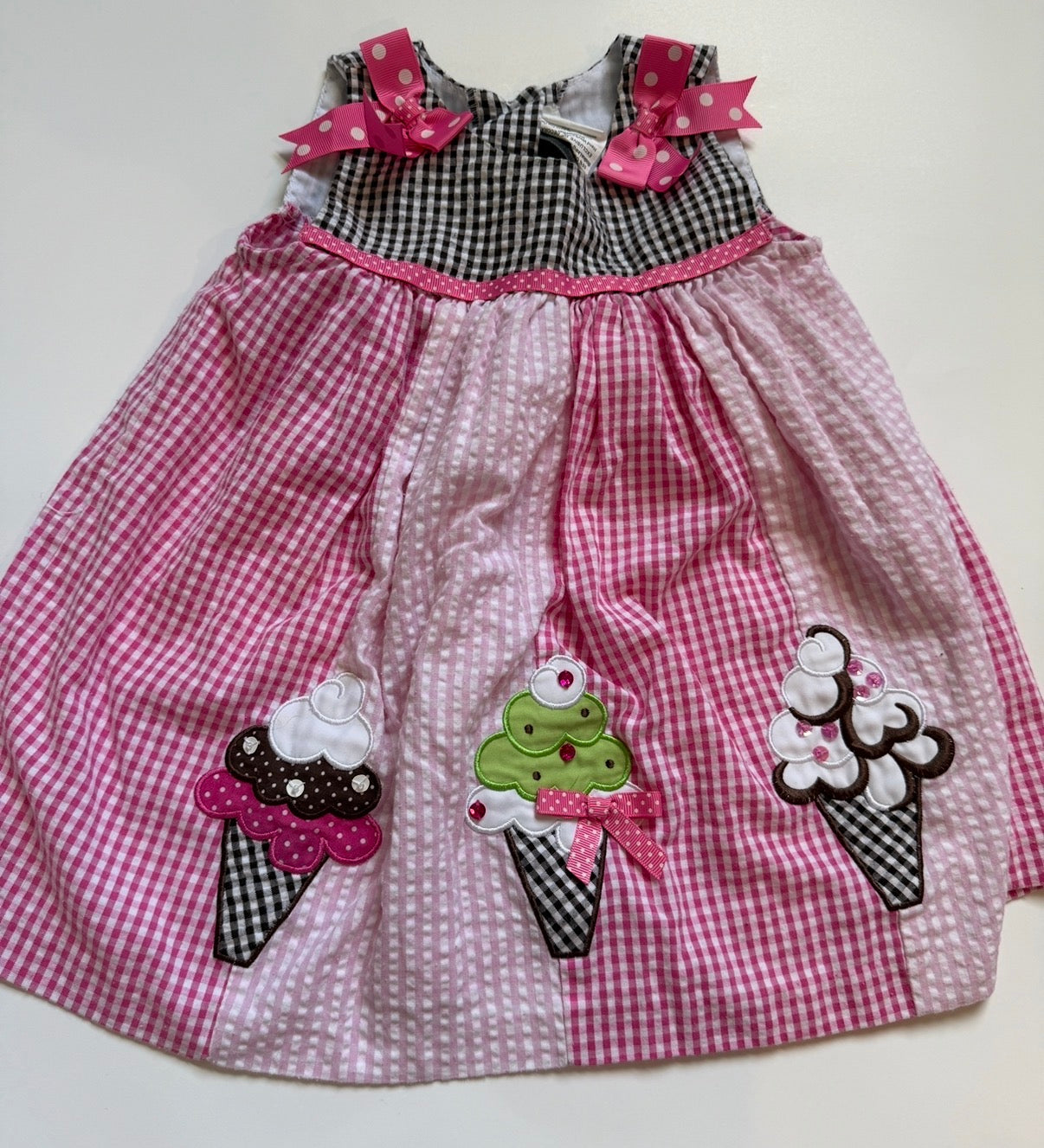 #116 Rare Too ice cream cone dress girls 12 months