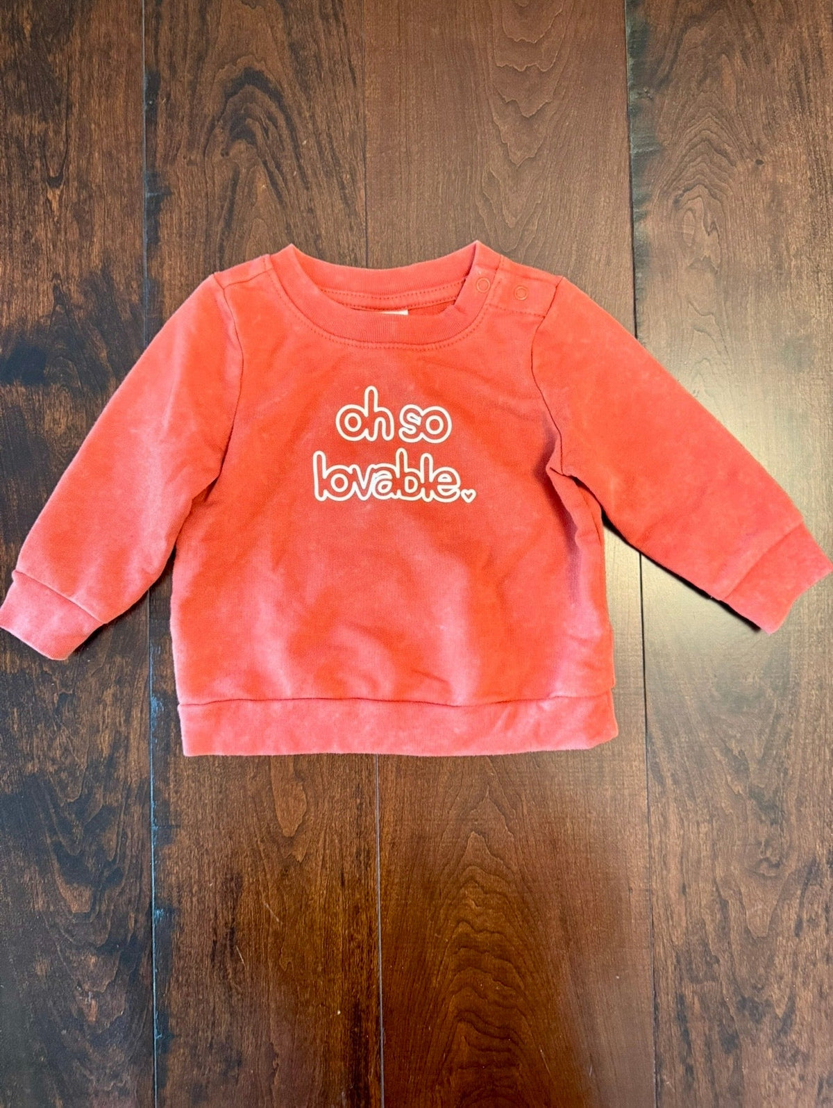#28 Burnt Orange Crewneck - Girls 3-6 Months
