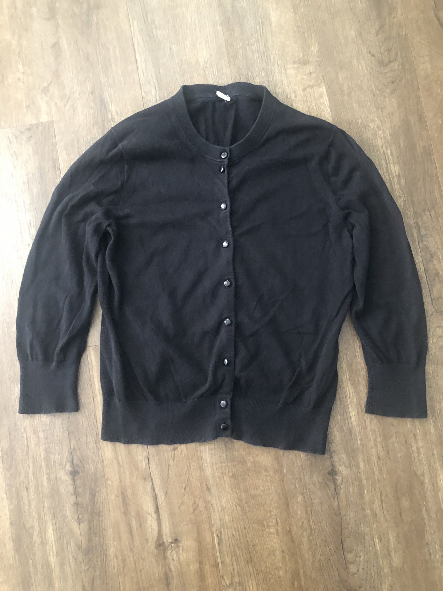 #124 J. Crew Women's Black Cardigan Size M