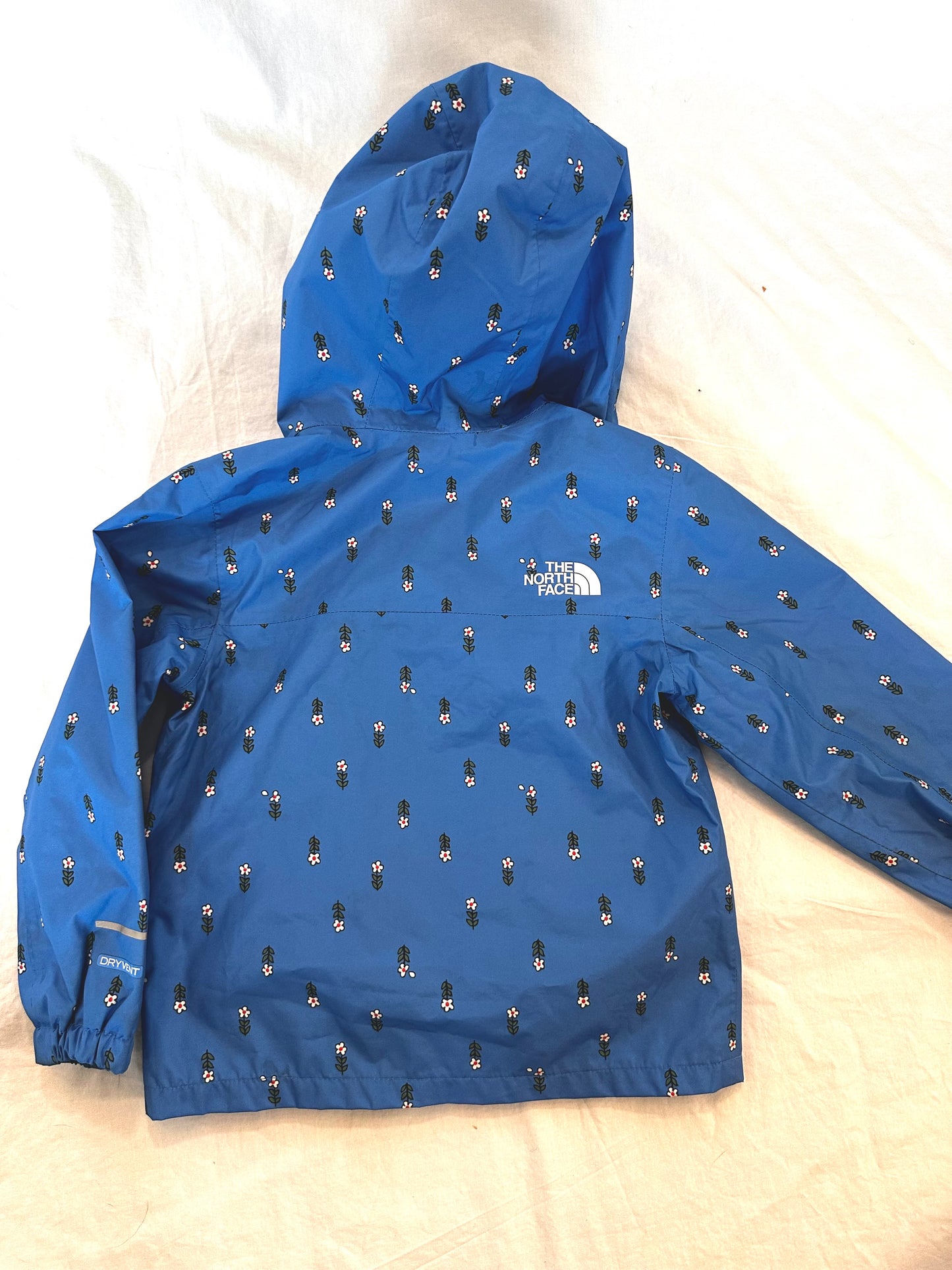 #30 Girls Floral North Face Rain Jacket - EUC - 3T