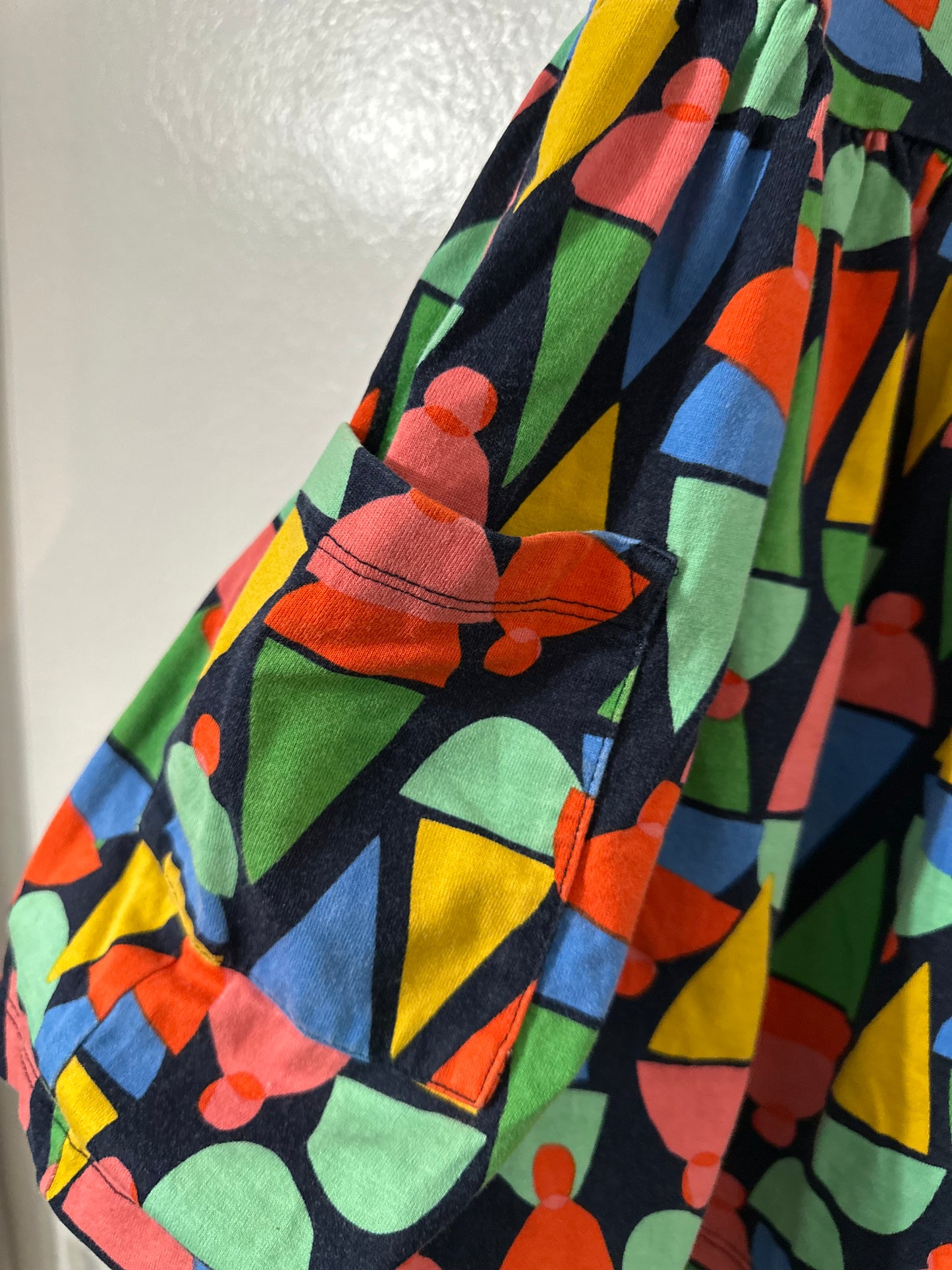#144 Hanna Andersson Sleeveless Tank Dress Ice Cream Cone Print Multi Color Size 5
