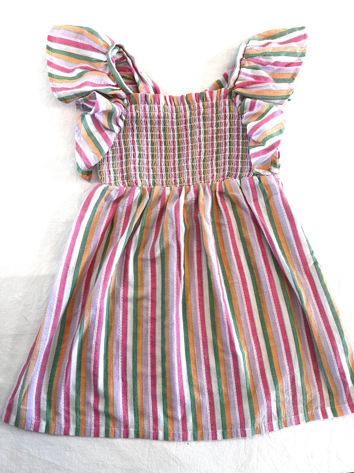 #30 Old Navy Striped/Smocked Dress - EUC - 3T