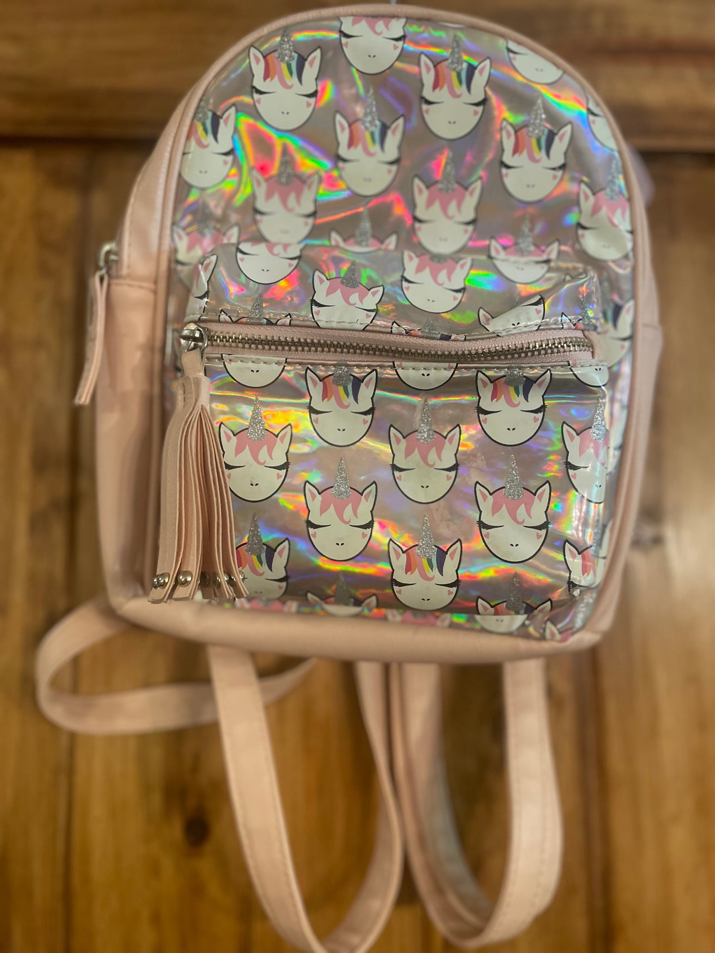 #177 Girl's Unicorn Pink Backpack Purse