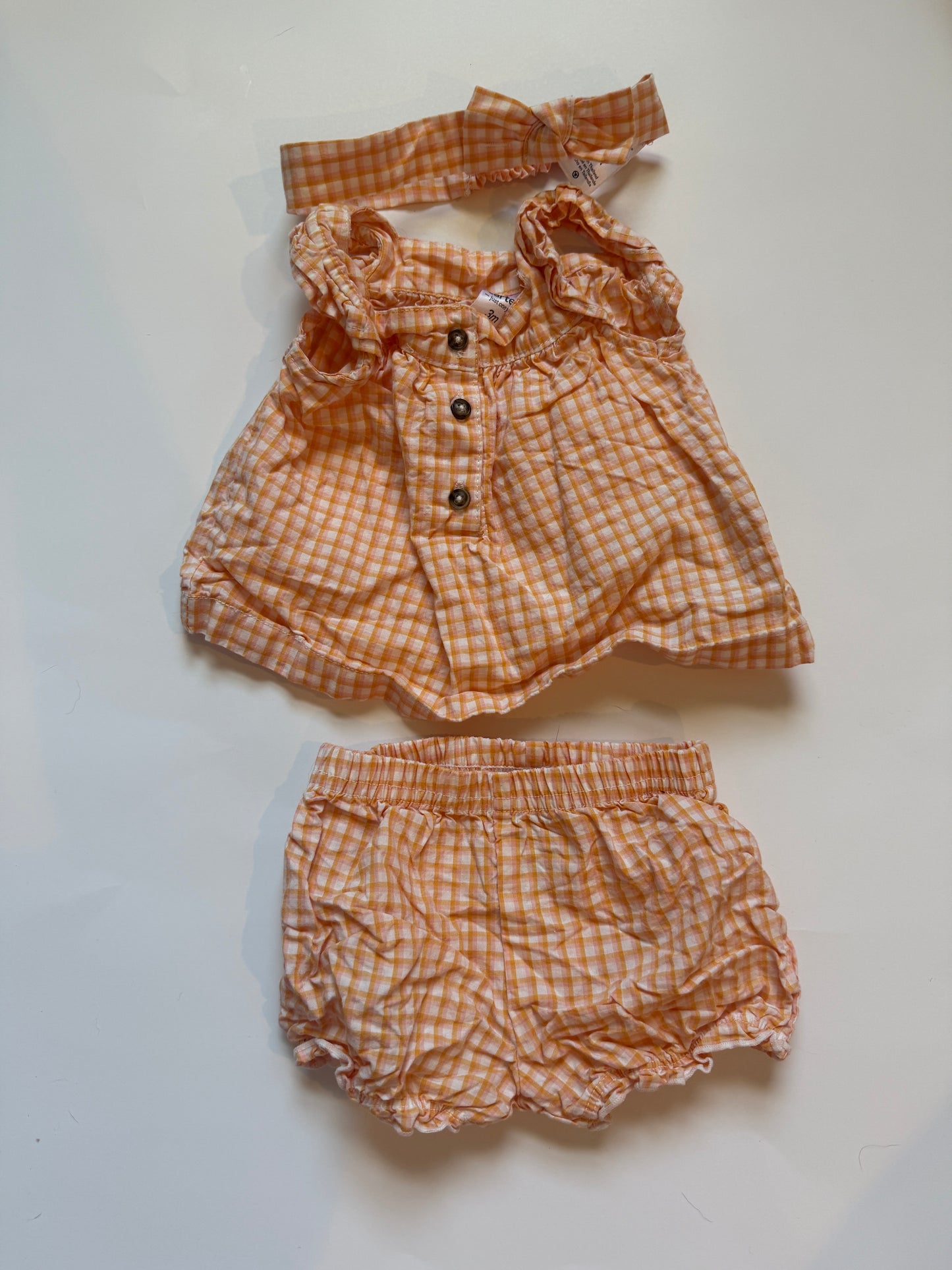 #116 Carters two piece outfit with bow girls 3 months