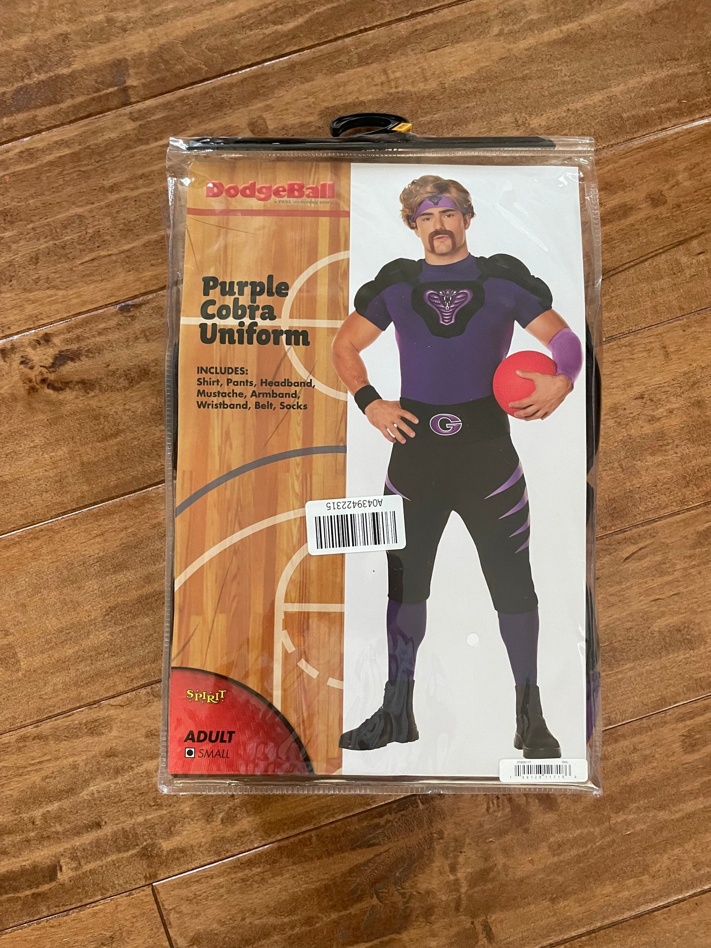 #199 REDUCED Men’s Spirit Halloween Dodgeball purple cobra size small NWT