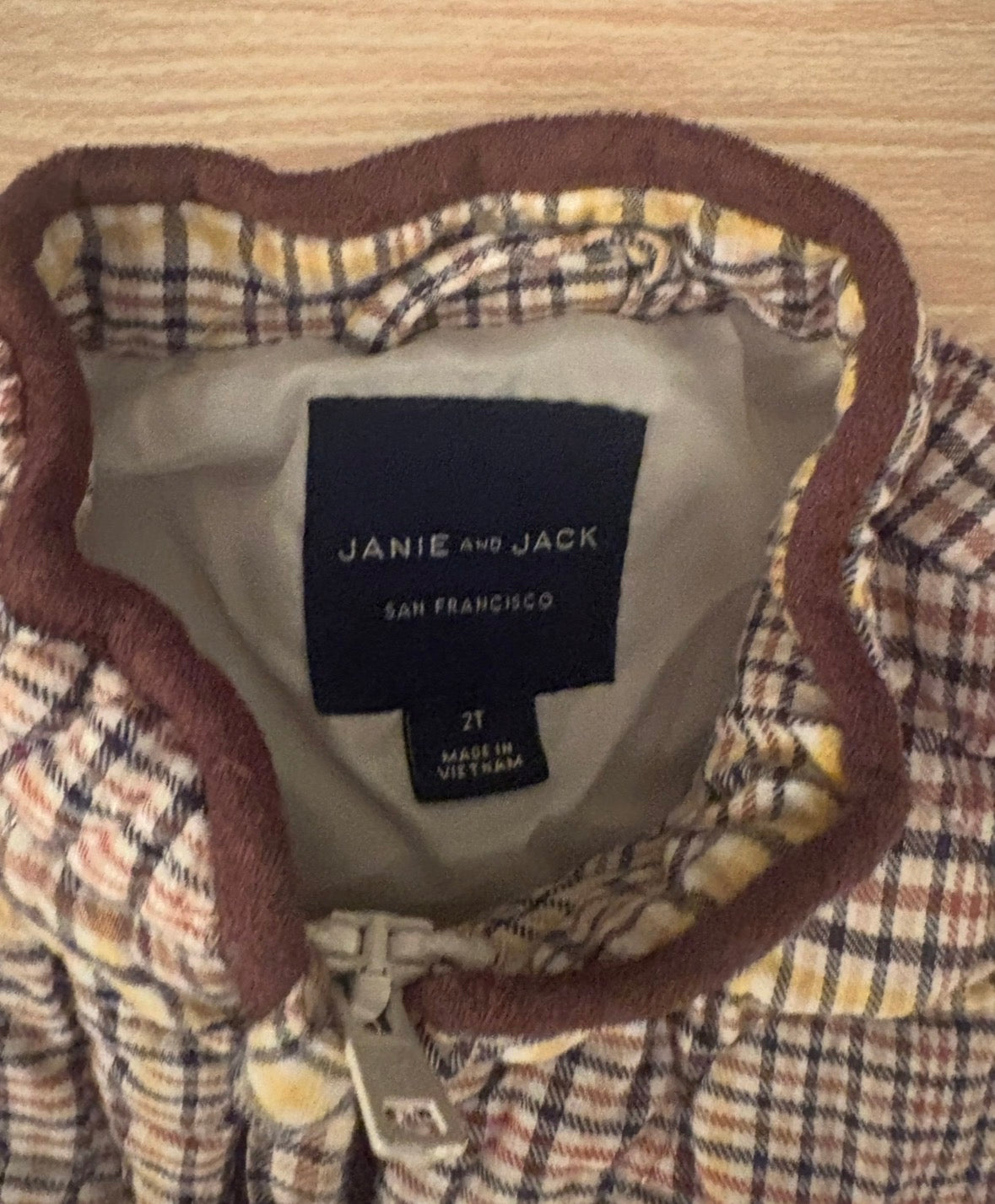 Seller 196 Janie and Jack Girls 2T Fall Plaid Vest