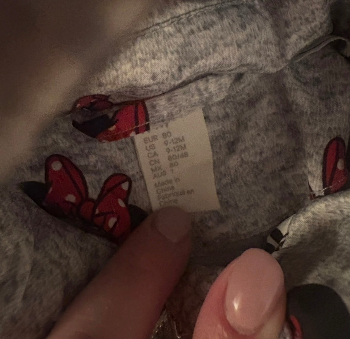 Seller 196 Baby Girl Disney Minnie Mouse H & M Winter Jacket 9-12 months