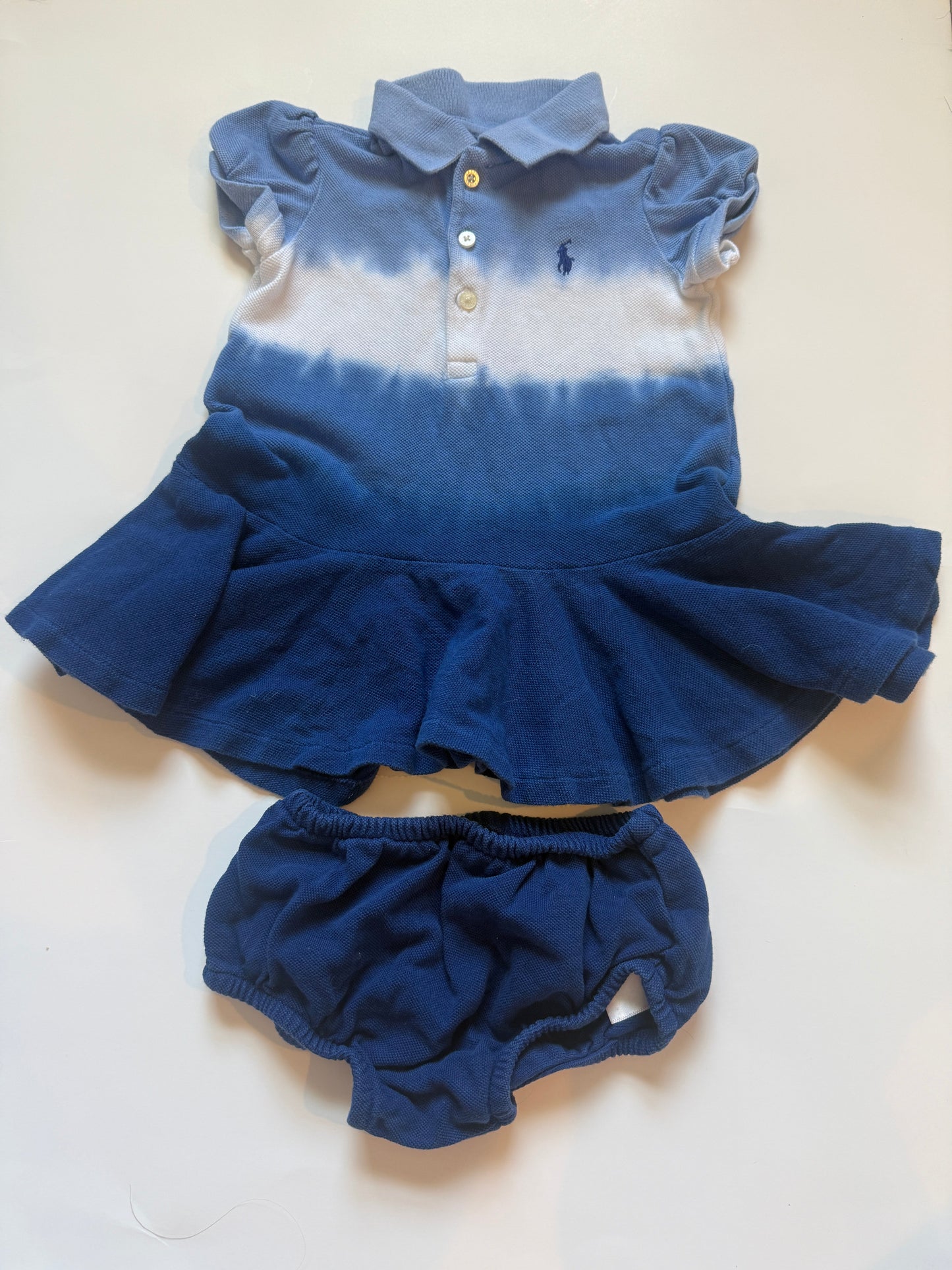 REDUCED #116 Ralph Lauren Polo Dress with Bloomers girls 12 months
