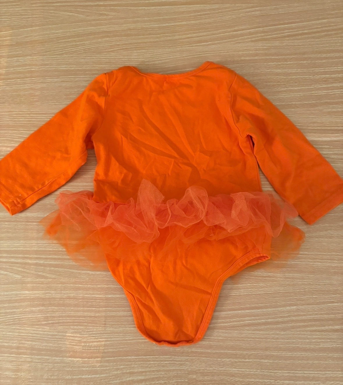 Seller 196 Baby Girl Pumpkin Onesie w/ tutu 12-18 months
