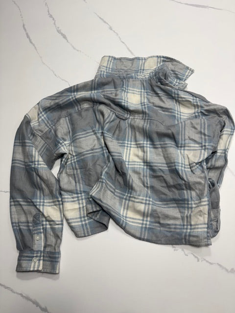 #222 Women's American Eagle (super soft) Crop Oversize Small Flannel