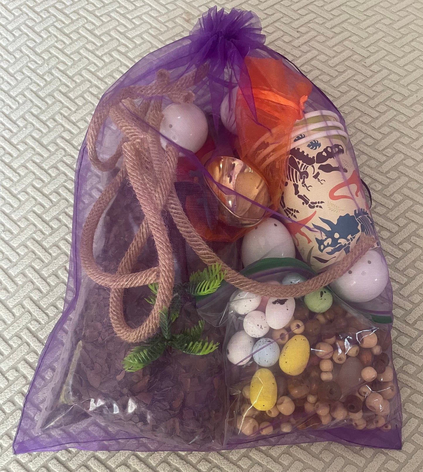 Seller 202 - REDUCED - Dinosaur themed sensory bin (minus the bin)