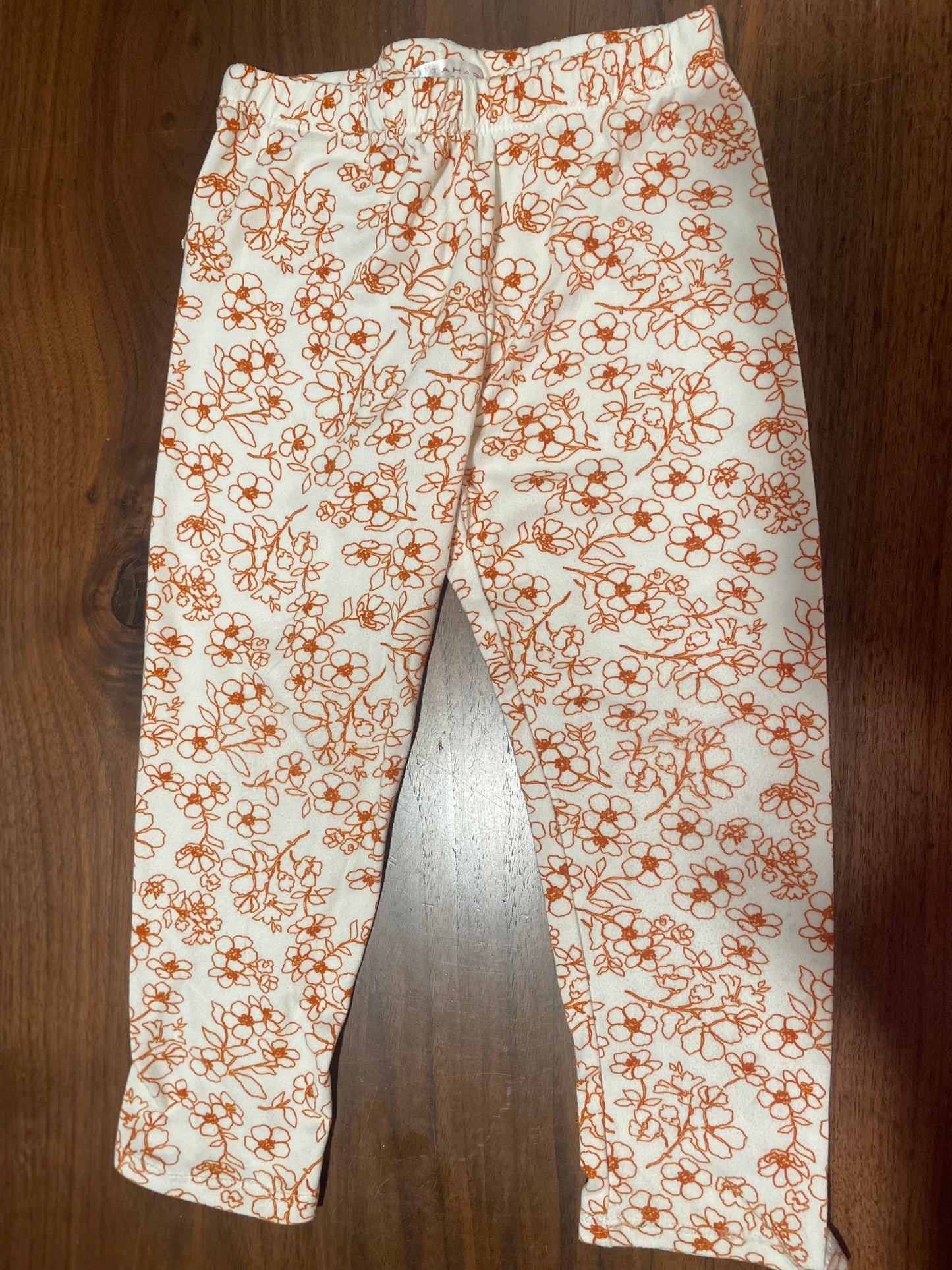 #177 Tahari Girl's Floral Pants 4T