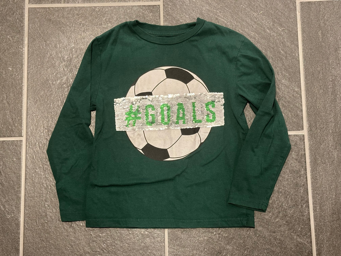 #186 P.S. by Aeropostale Flip Sequin Soccer Shirt - size 6 - EUC